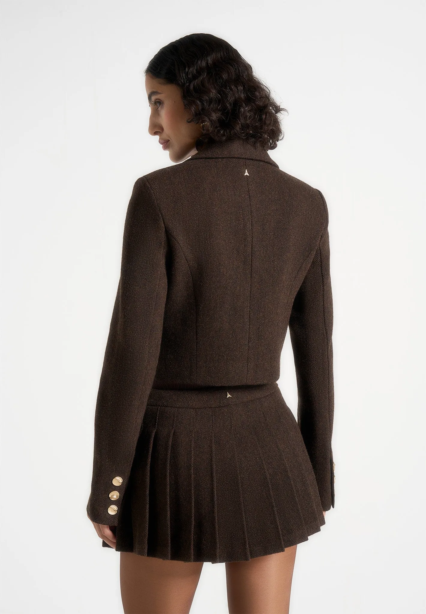 Daphina - Tailored Wool Jacket - Brown sold by Maniere De Voir product image thumbnail 5