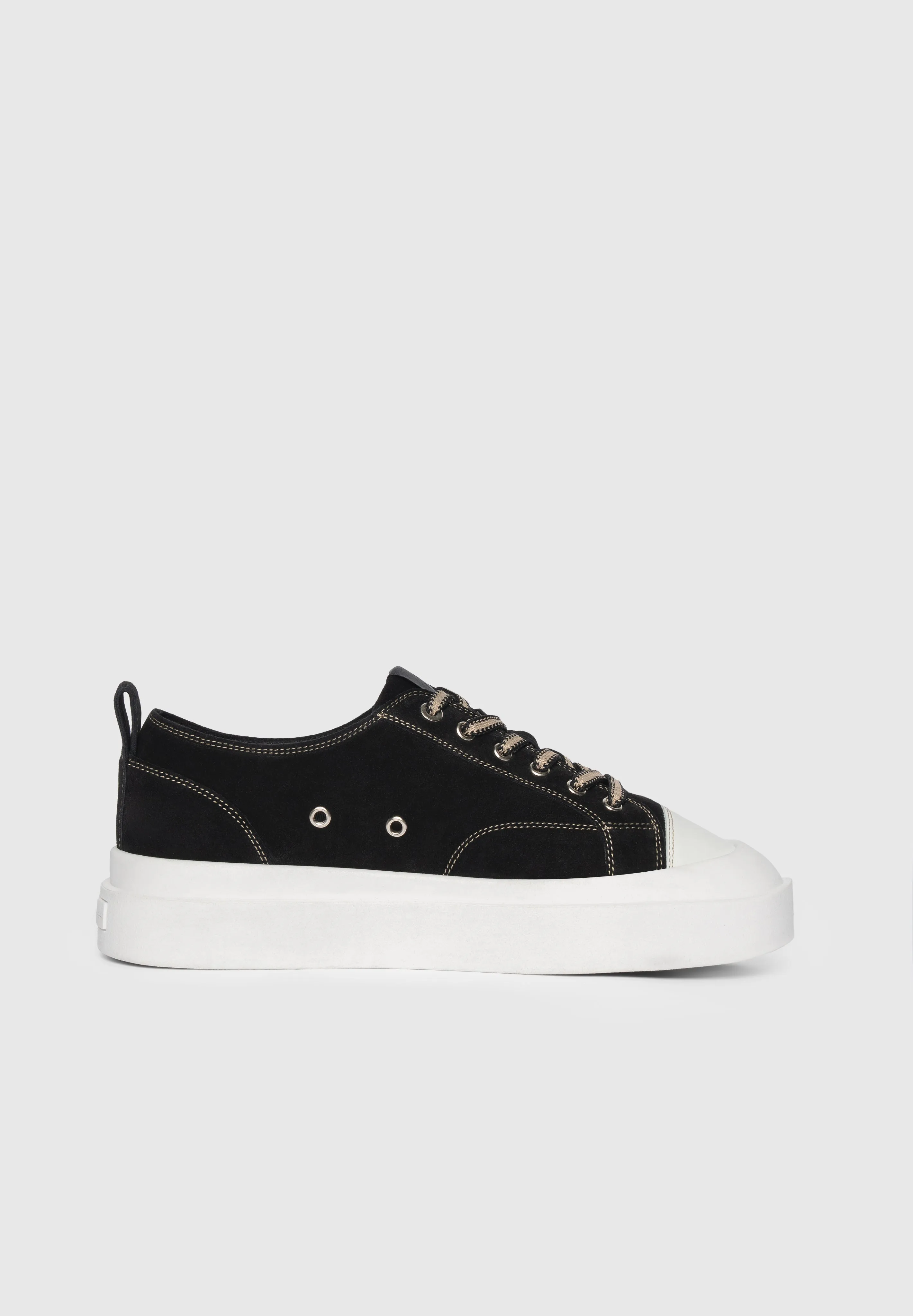Vienna - Suede Contrast Stitch Sneaker - Black sold by Maniere De Voir product image thumbnail 5
