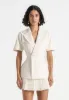 Malika - Double Breasted Short Sleeve Blazer - Cream sold by Maniere De Voir