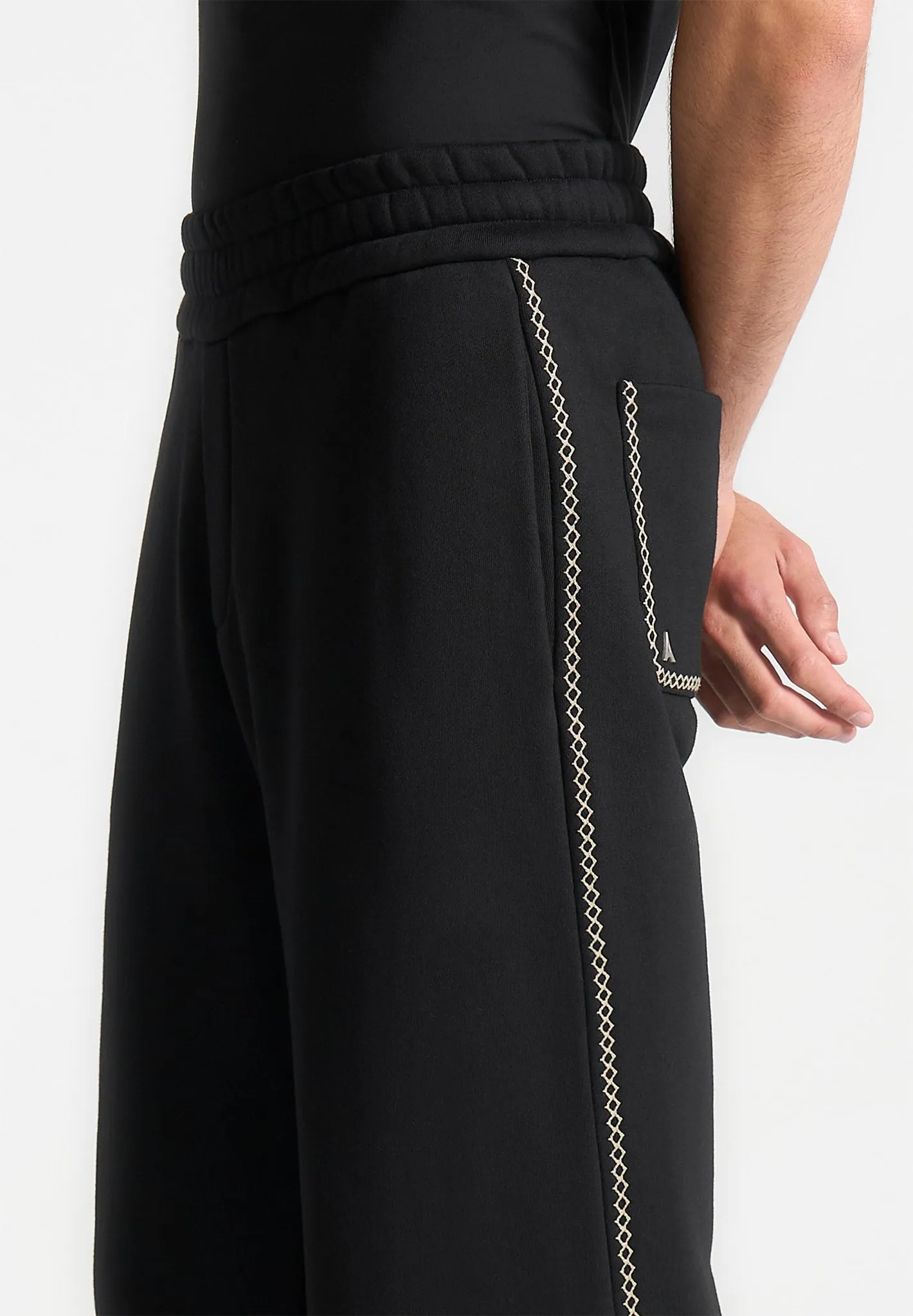 Marcel - Whipstitch Regular Jogger - Black sold by Maniere De Voir product image thumbnail 3