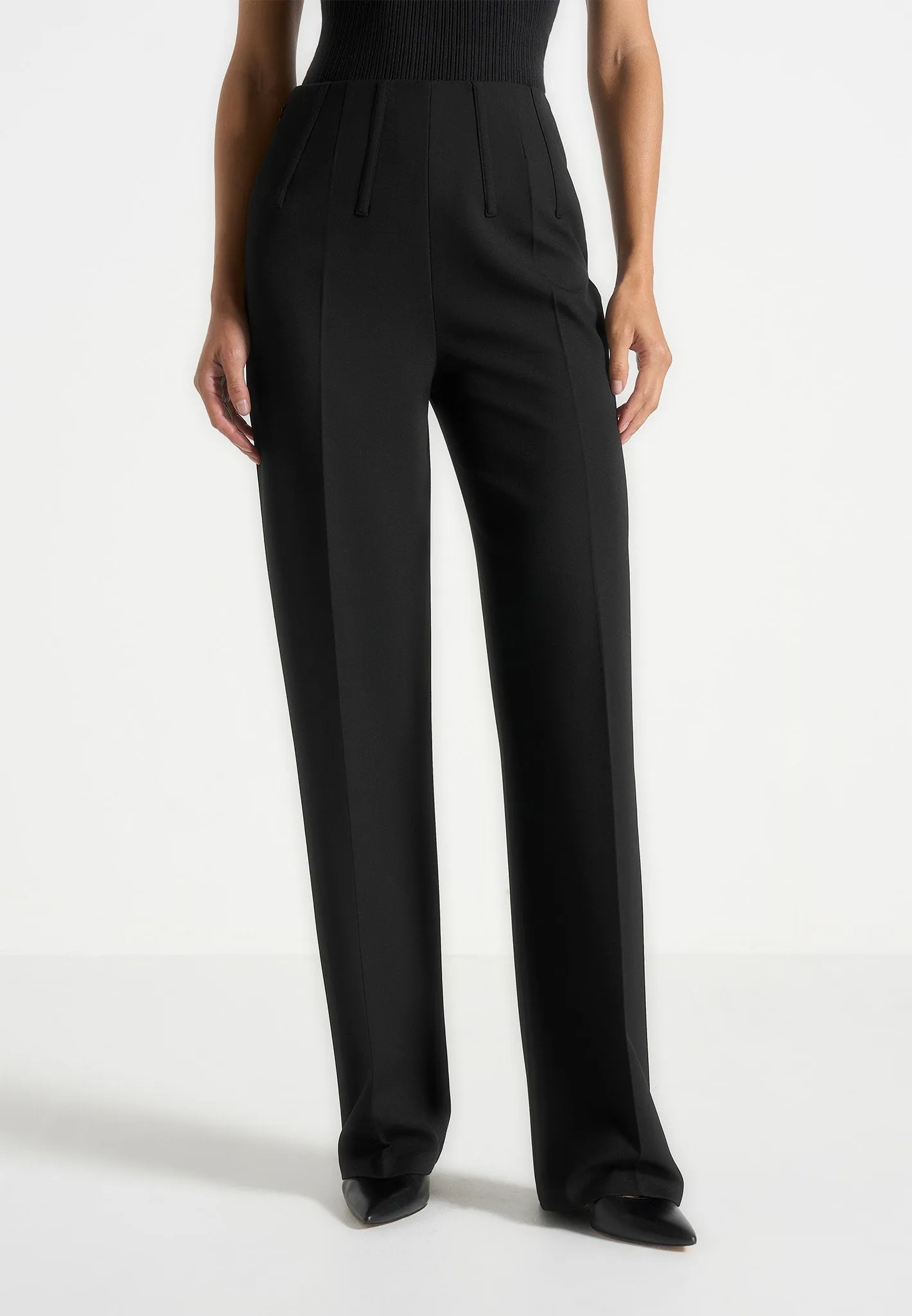 Rafaela - Corset Waist Tailored Trousers - Black sold by Maniere De Voir product image thumbnail 2