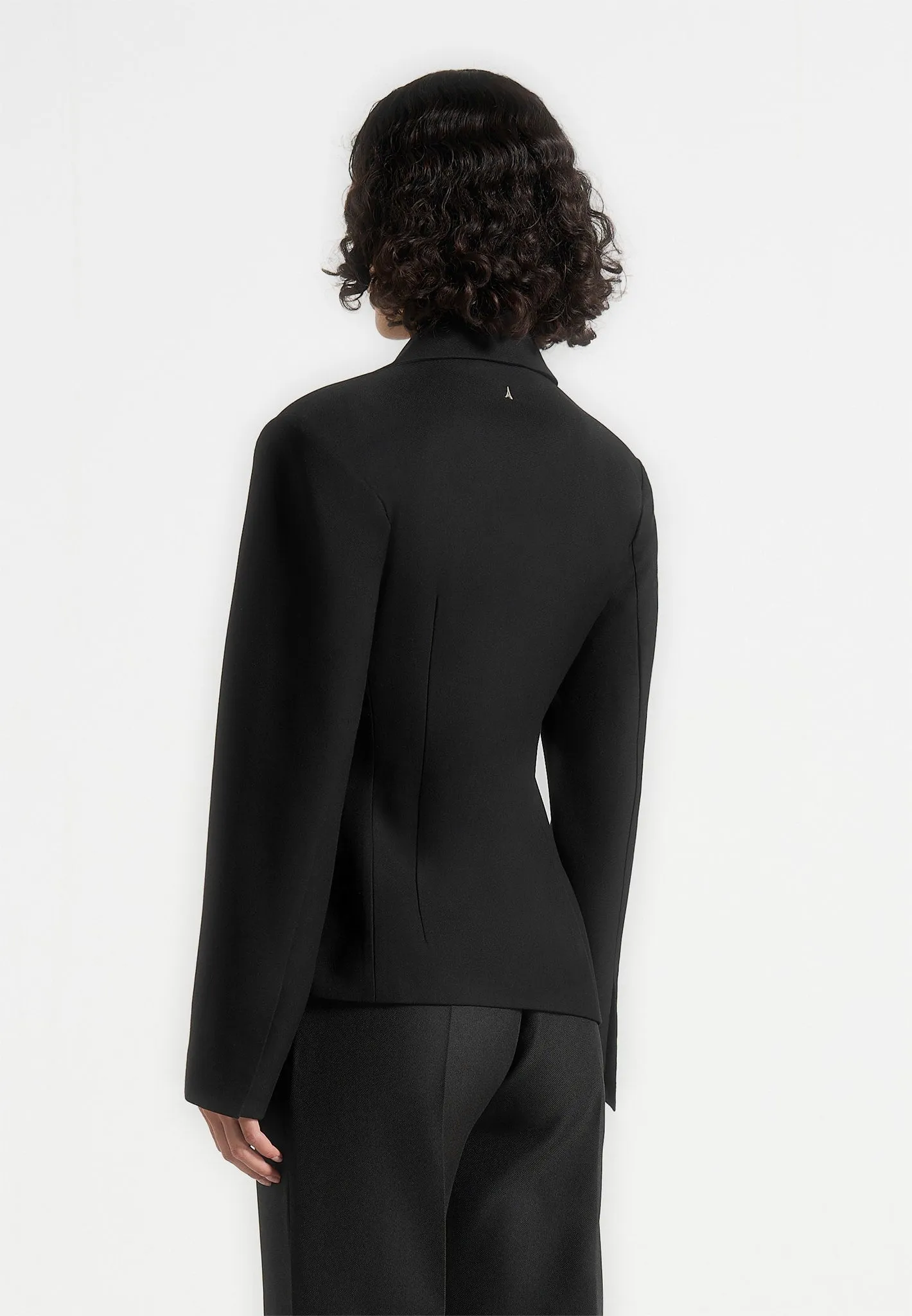 Thalia - Asymmetric Tailored Double Breasted Blazer - Black sold by Maniere De Voir product image thumbnail 5