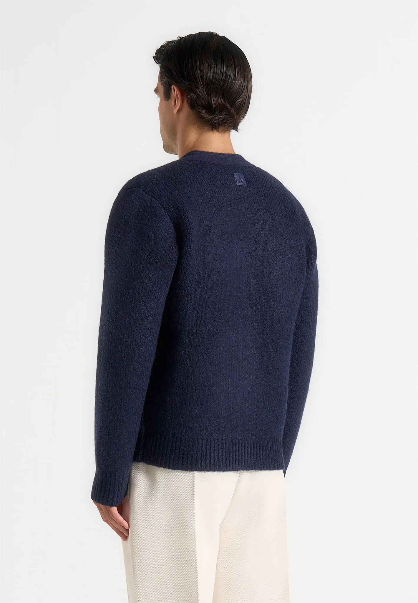 Aldo - Wool Knit Cardigan - Navy sold by Maniere De Voir product image thumbnail 5