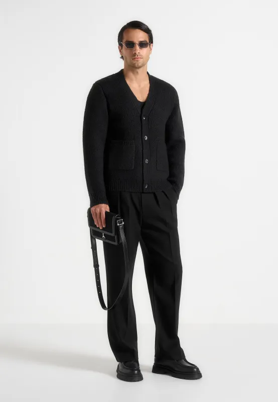 Aldo - Wool Knit Cardigan - Black sold by Maniere De Voir