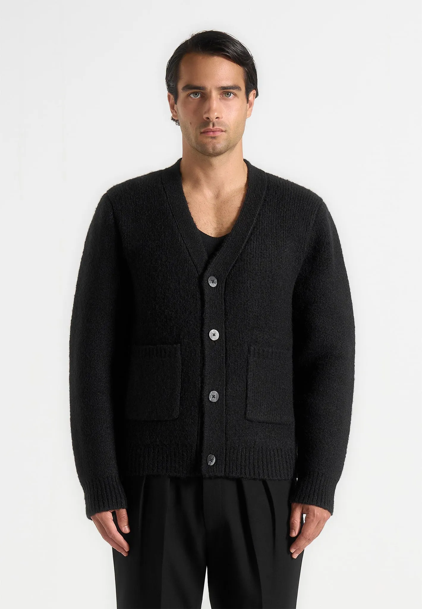 Aldo - Wool Knit Cardigan - Black sold by Maniere De Voir product image thumbnail 4