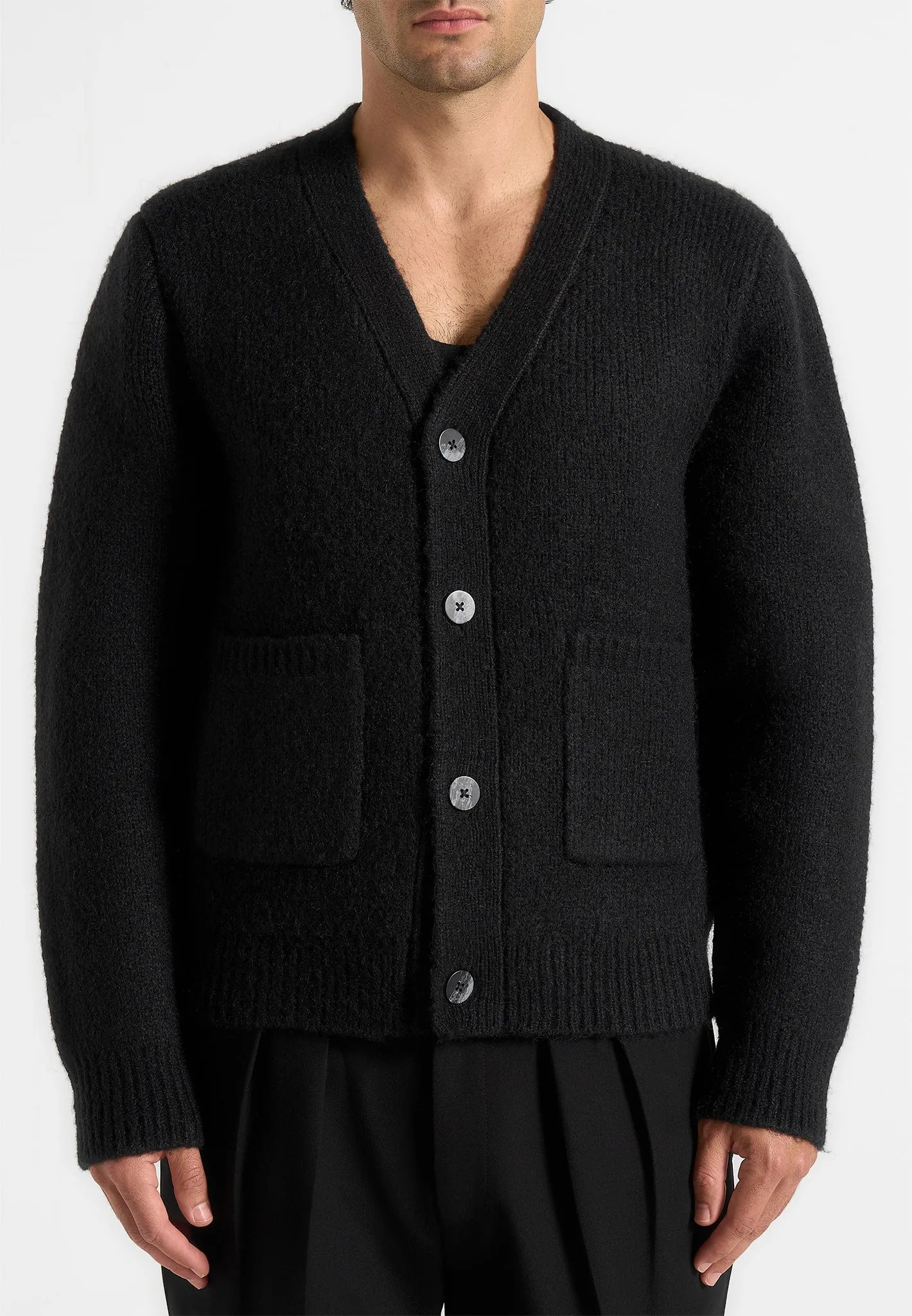 Aldo - Wool Knit Cardigan - Black sold by Maniere De Voir product image thumbnail 3