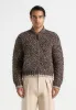 Darel - Speckled Knit Bomber Jacket - Brown sold by Maniere De Voir
