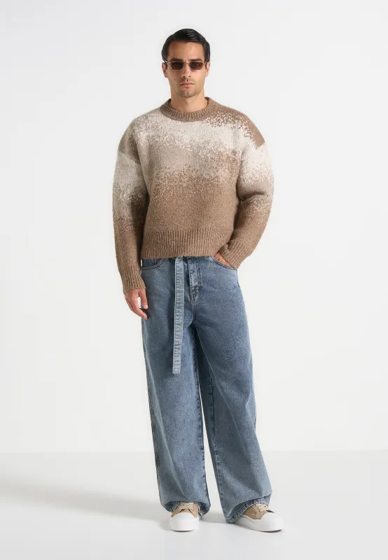 Yani - Ombré Wool Crewneck Sweater - Beige sold by Maniere De Voir