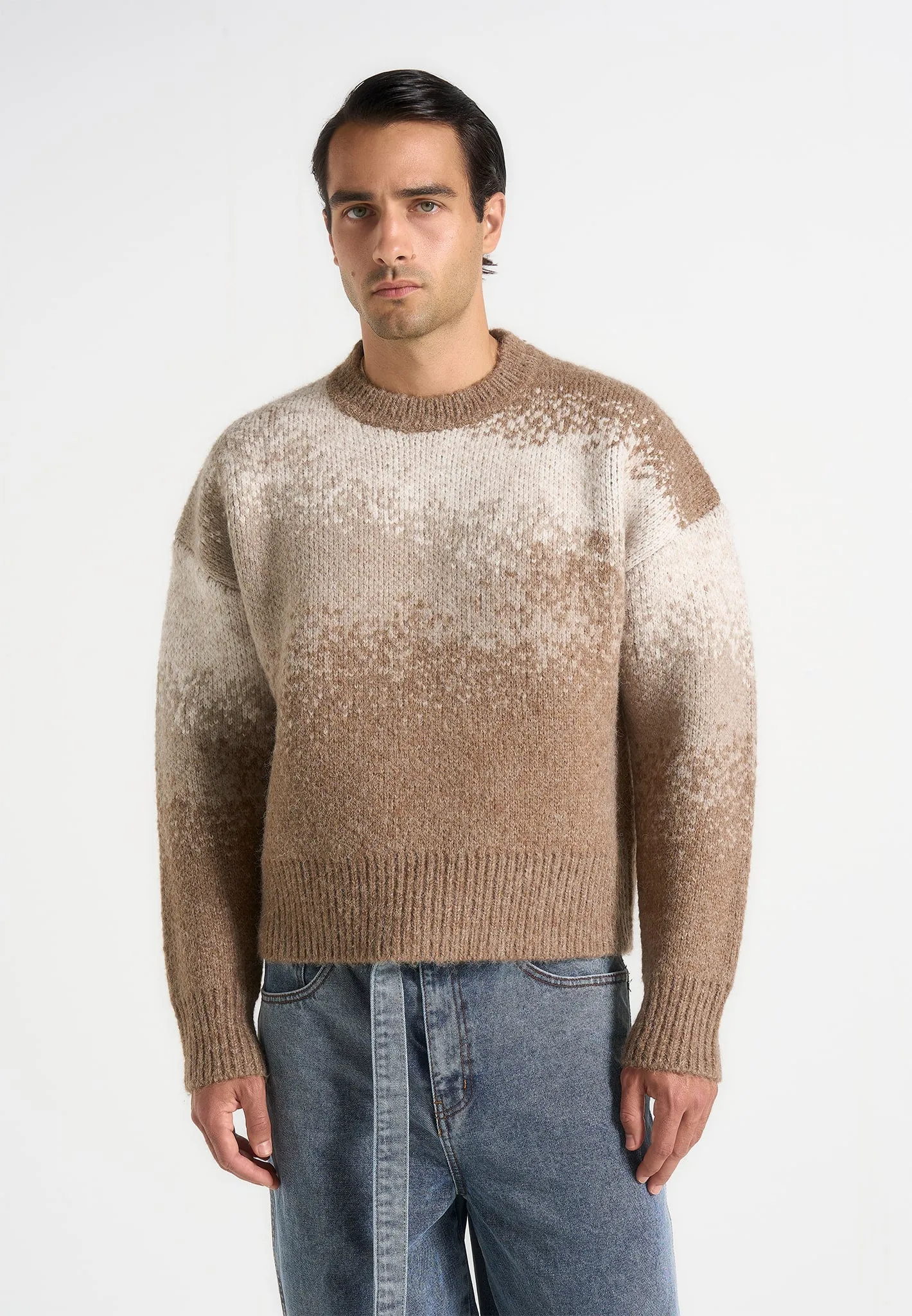 Yani - Ombre Wool Crewneck Sweater - Beige sold by Maniere De Voir product image thumbnail 2