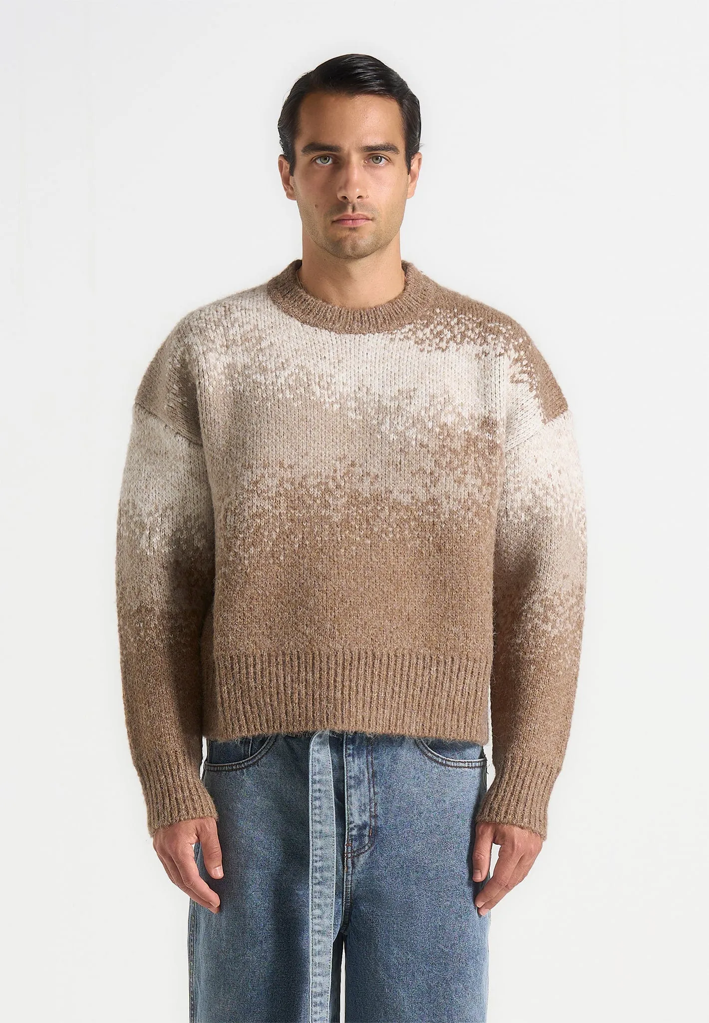 Yani - Ombre Wool Crewneck Sweater - Beige sold by Maniere De Voir product image thumbnail 4