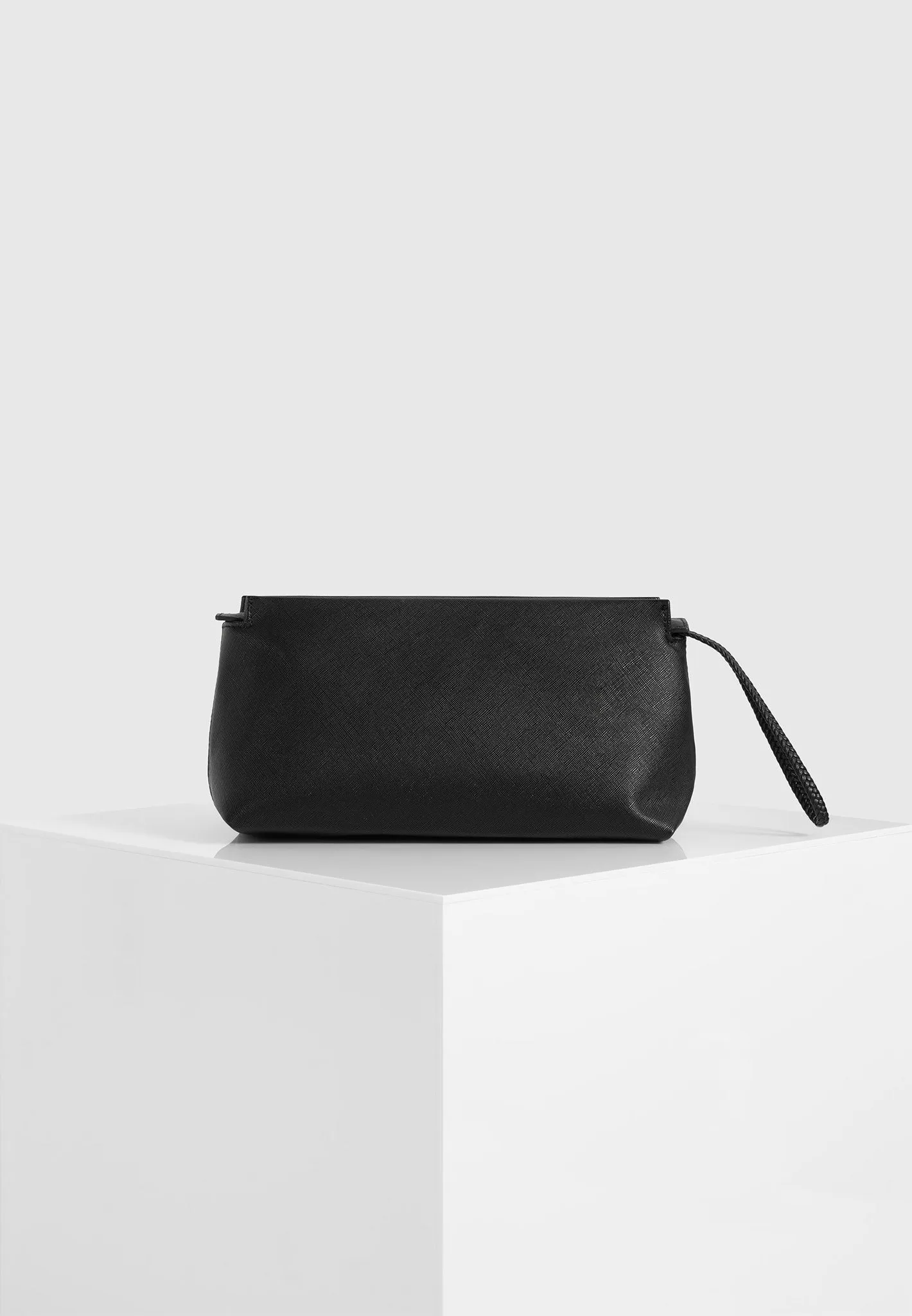 Jessy - Textured Leather Washbag - Black sold by Maniere De Voir product image thumbnail 3