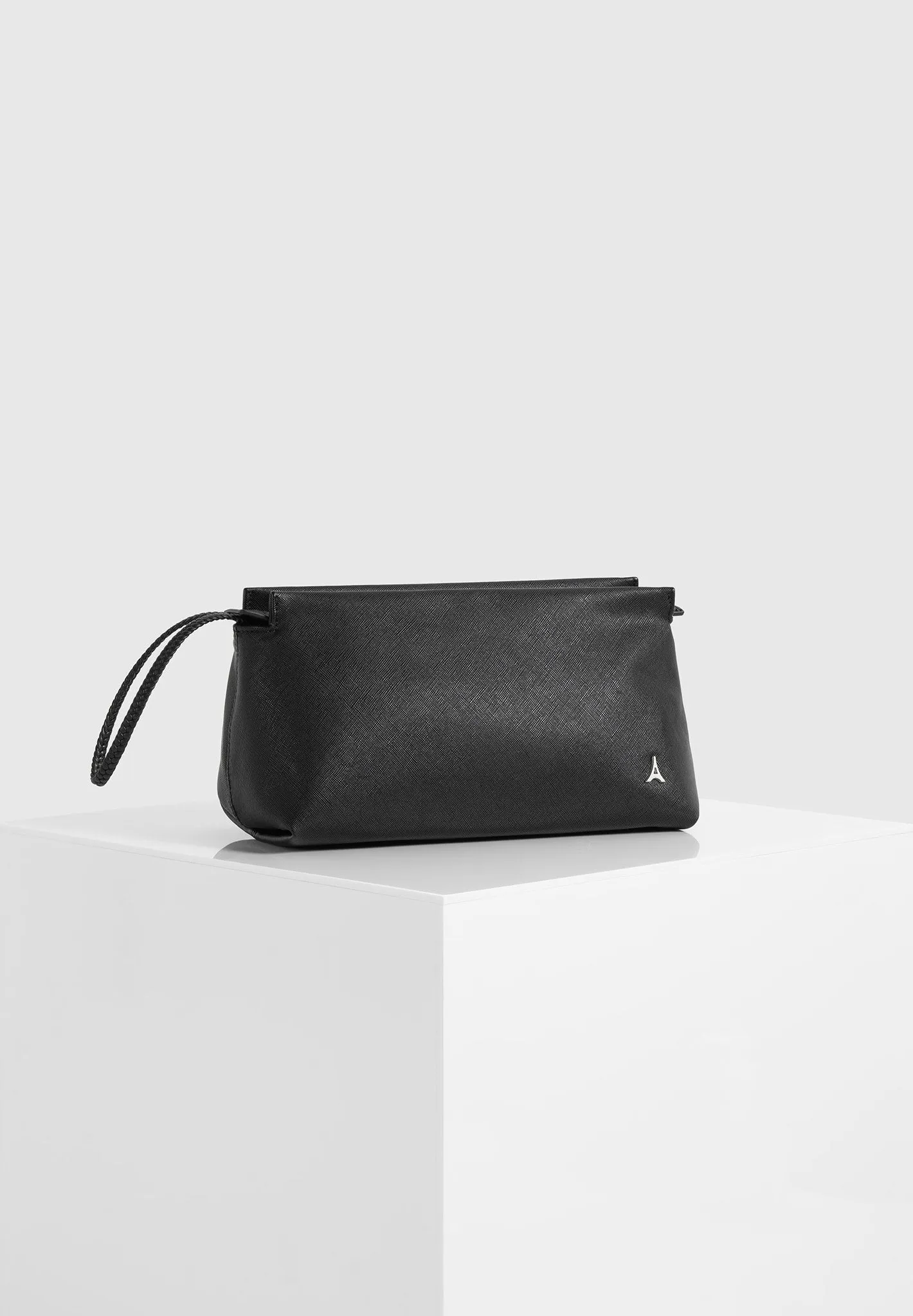 Jessy - Textured Leather Washbag - Black sold by Maniere De Voir product image thumbnail 5