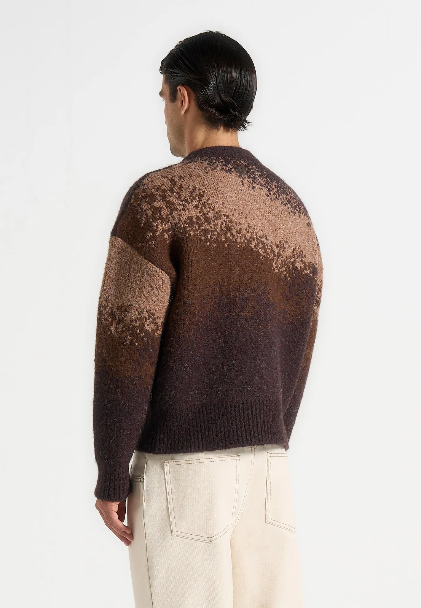 Yani - Ombre Wool Crewneck Sweater - Brown sold by Maniere De Voir product image thumbnail 5