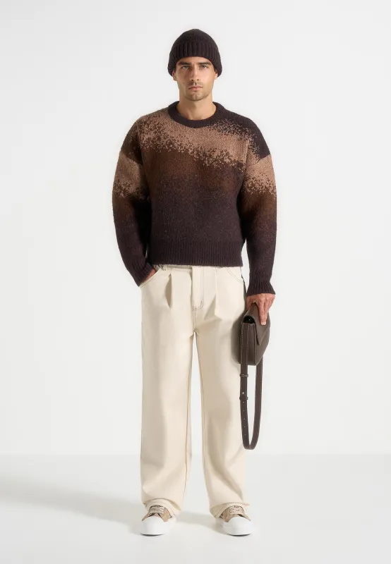 Yani - Ombre Wool Crewneck Sweater - Brown sold by Maniere De Voir