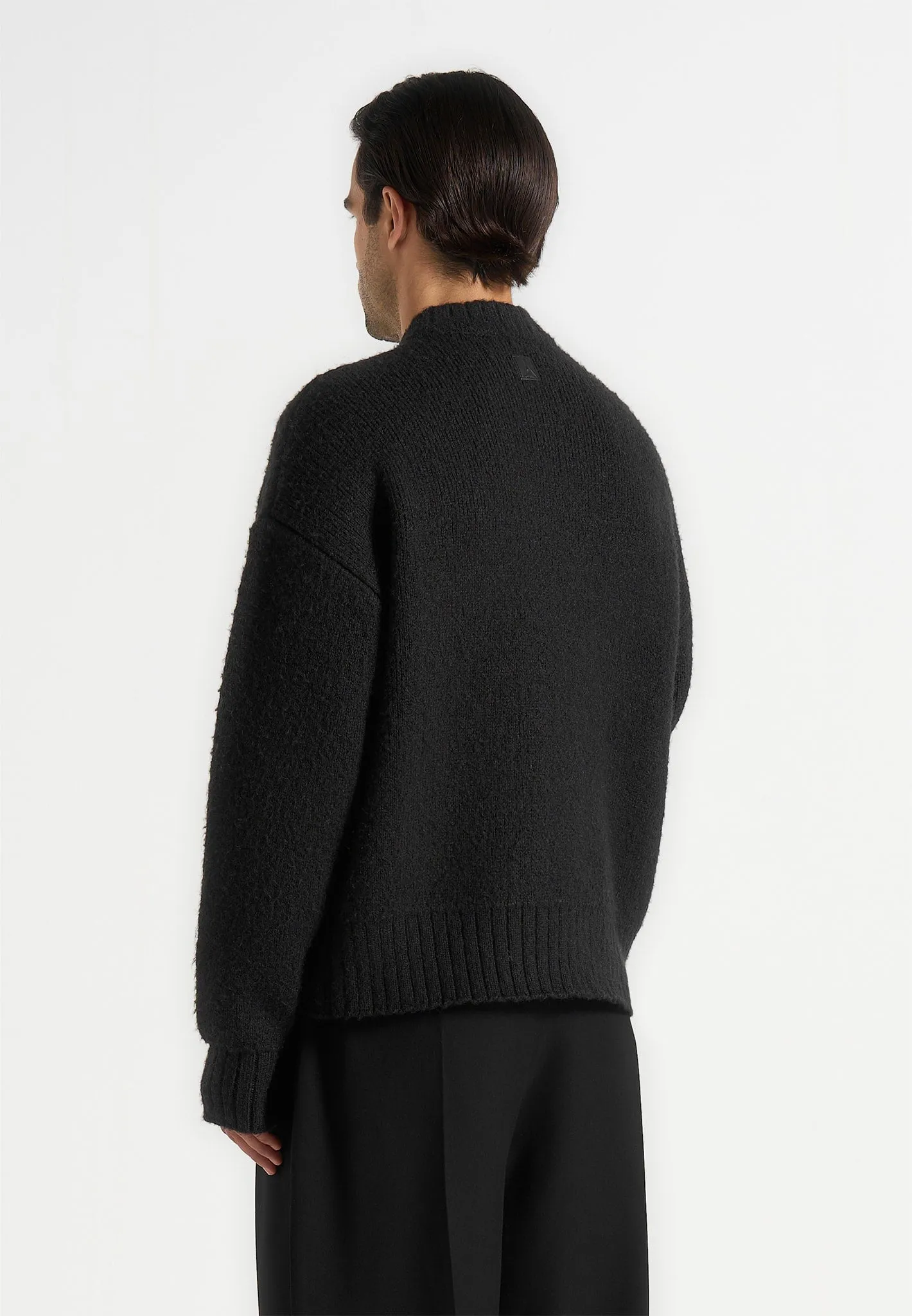 Chris - Brushed Wool Knit Jumper - Black sold by Maniere De Voir product image thumbnail 5