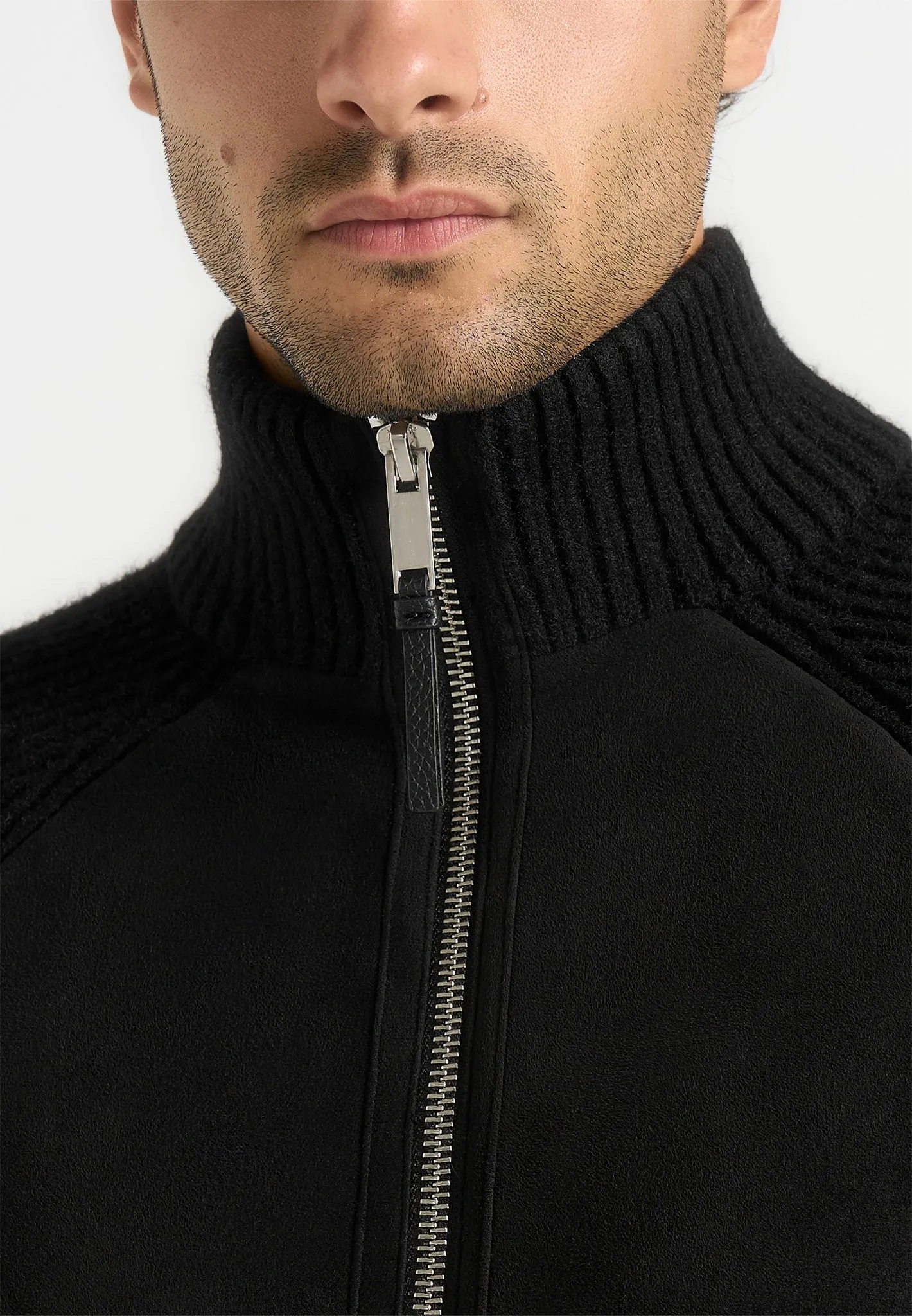 Rami - Suede & Knit Jacket - Black sold by Maniere De Voir product image thumbnail 3