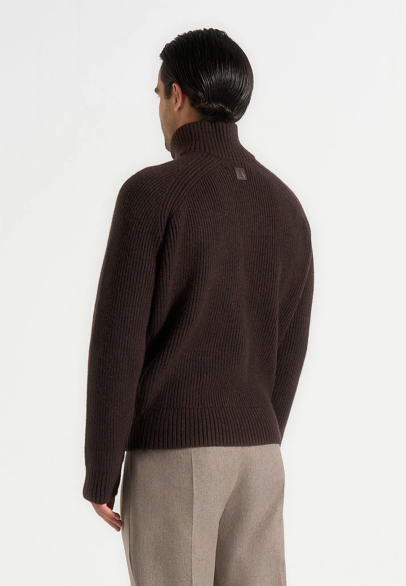 Rami - Suede & Knit Jacket - Brown sold by Maniere De Voir product image thumbnail 4