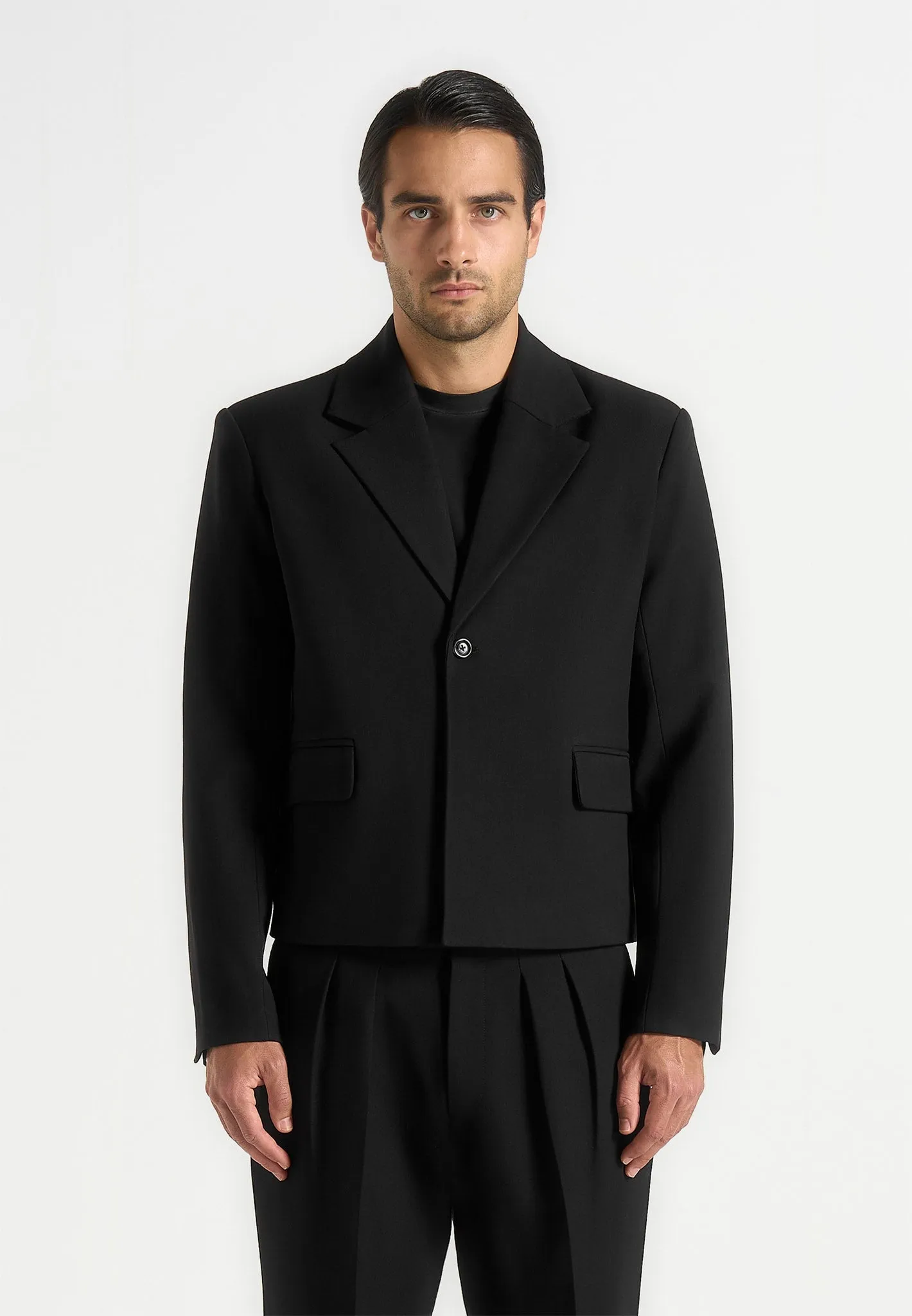 Silas - Tailored Cropped Blazer - Black sold by Maniere De Voir product image thumbnail 4