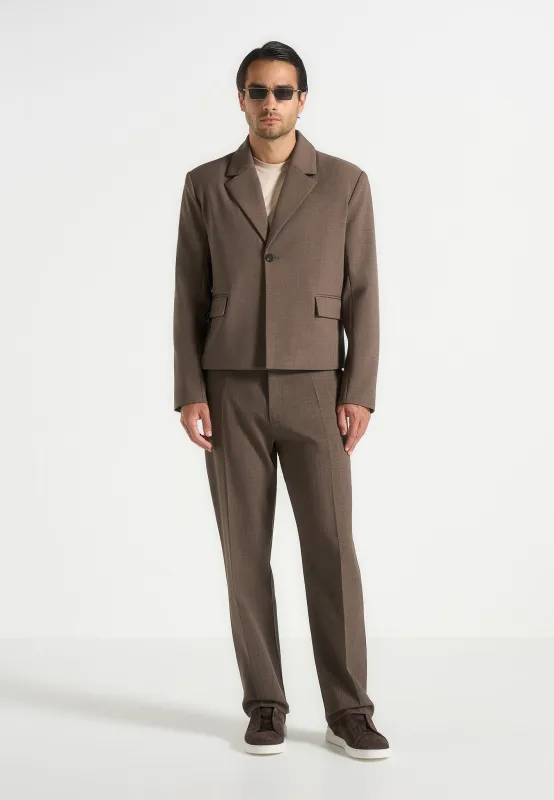 Silas - Tailored Cropped Blazer - Taupe sold by Maniere De Voir
