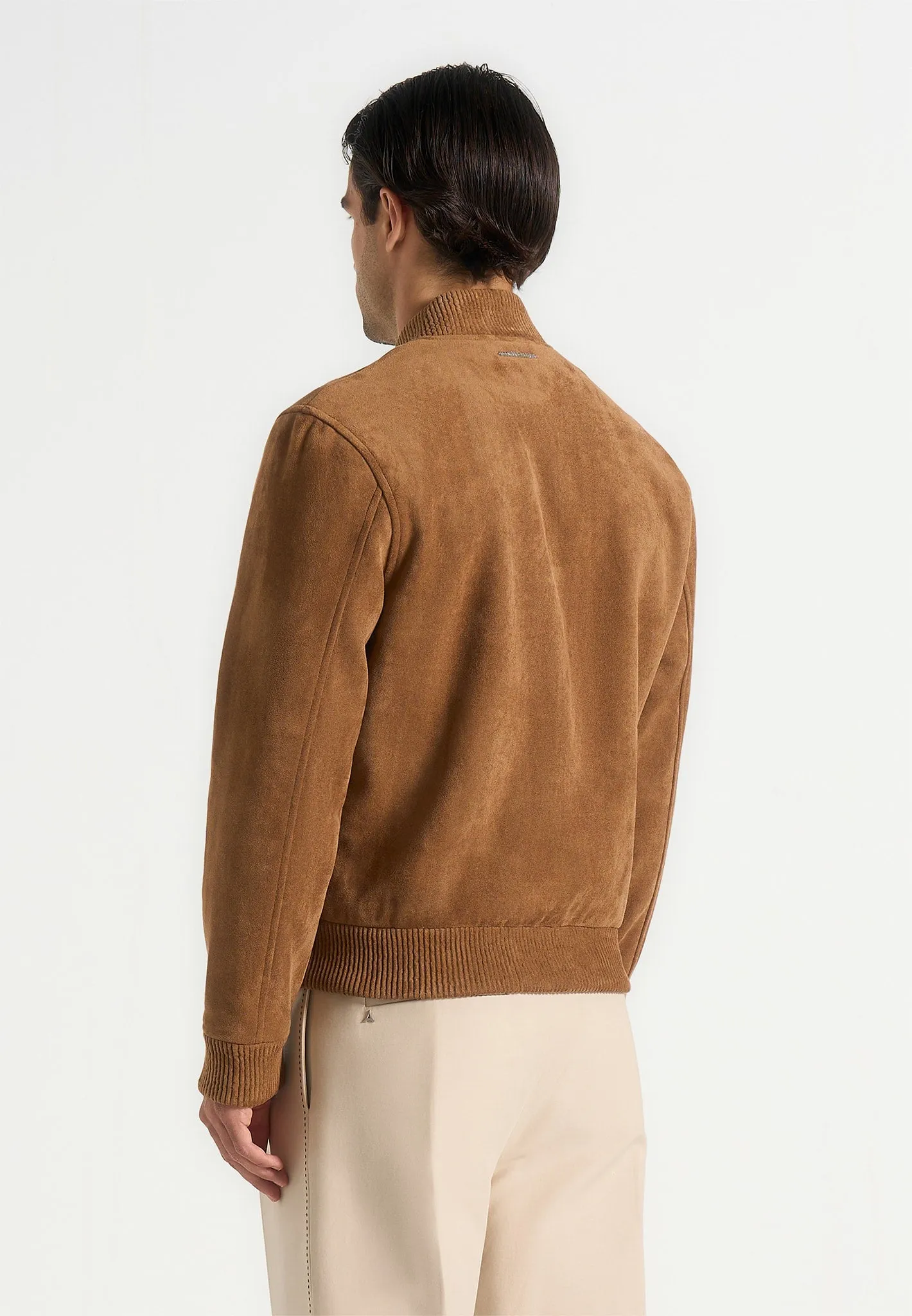 Arsene - Suede Bomber Jacket - Fawn sold by Maniere De Voir product image thumbnail 5
