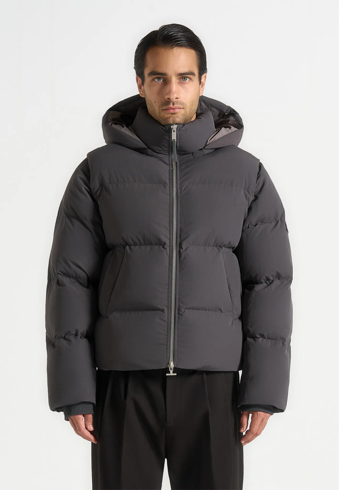Eric - 2-in-1 Puffer/Gilet Jacket - Grey sold by Maniere De Voir product image thumbnail 4