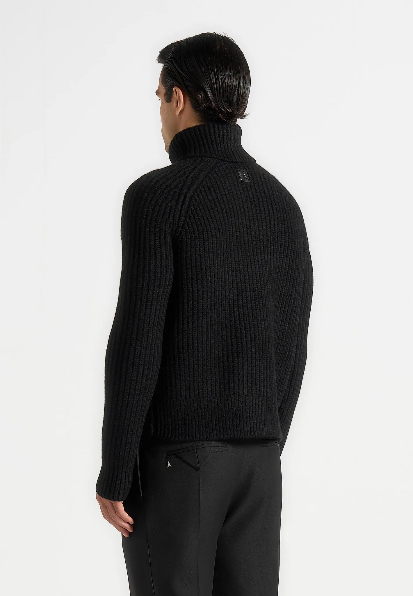 Rudy - Roll Neck Chunky Knit Jumper - Black sold by Maniere De Voir product image thumbnail 5