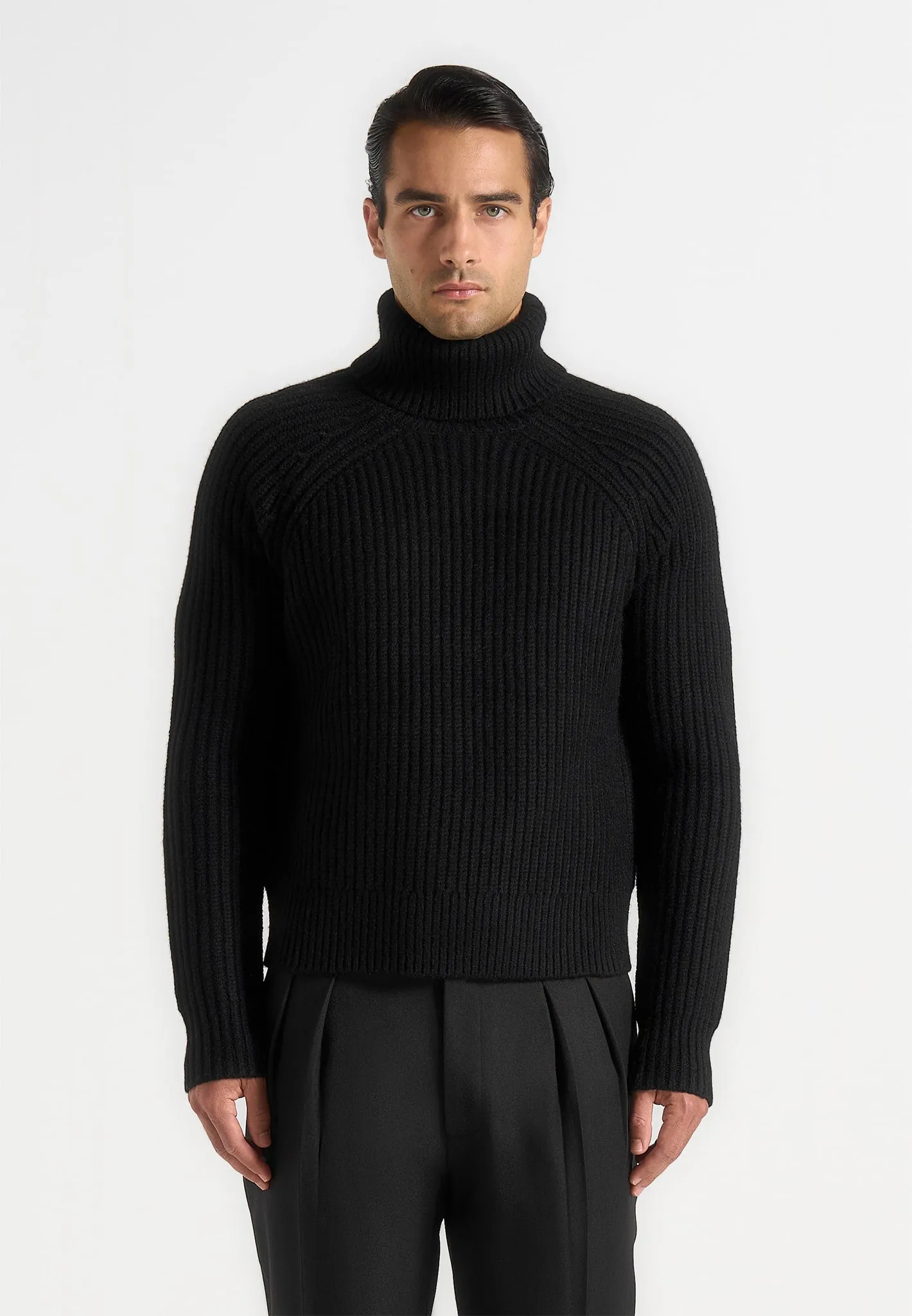 Rudy - Roll Neck Chunky Knit Jumper - Black sold by Maniere De Voir product image thumbnail 4
