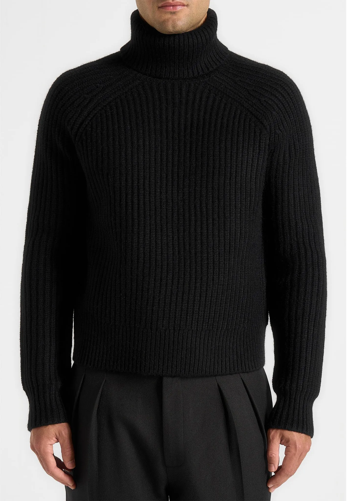 Rudy - Roll Neck Chunky Knit Jumper - Black sold by Maniere De Voir product image thumbnail 3