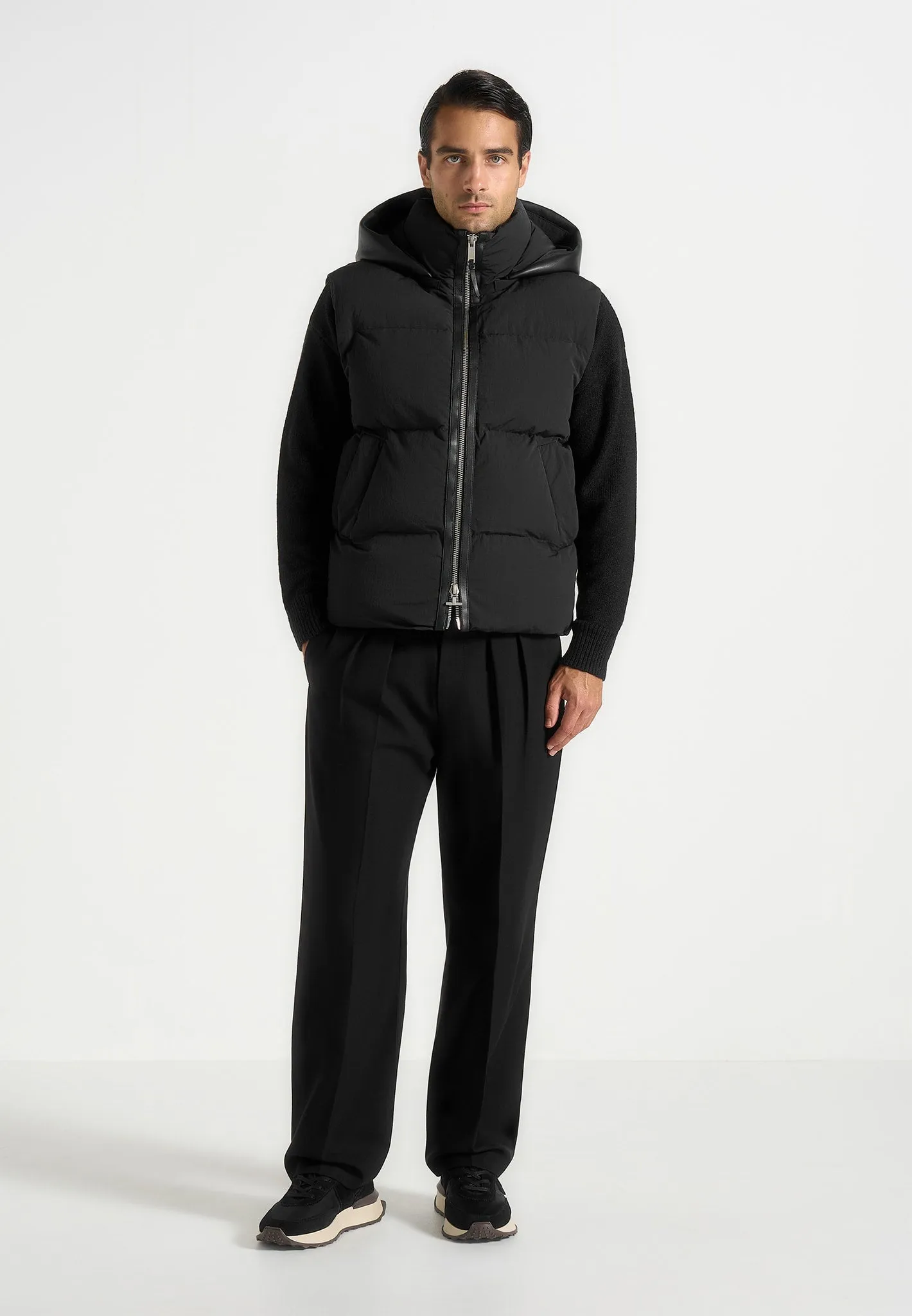 Eric - 2-in-1 Puffer/Gilet Jacket - Black sold by Maniere De Voir product image thumbnail 3