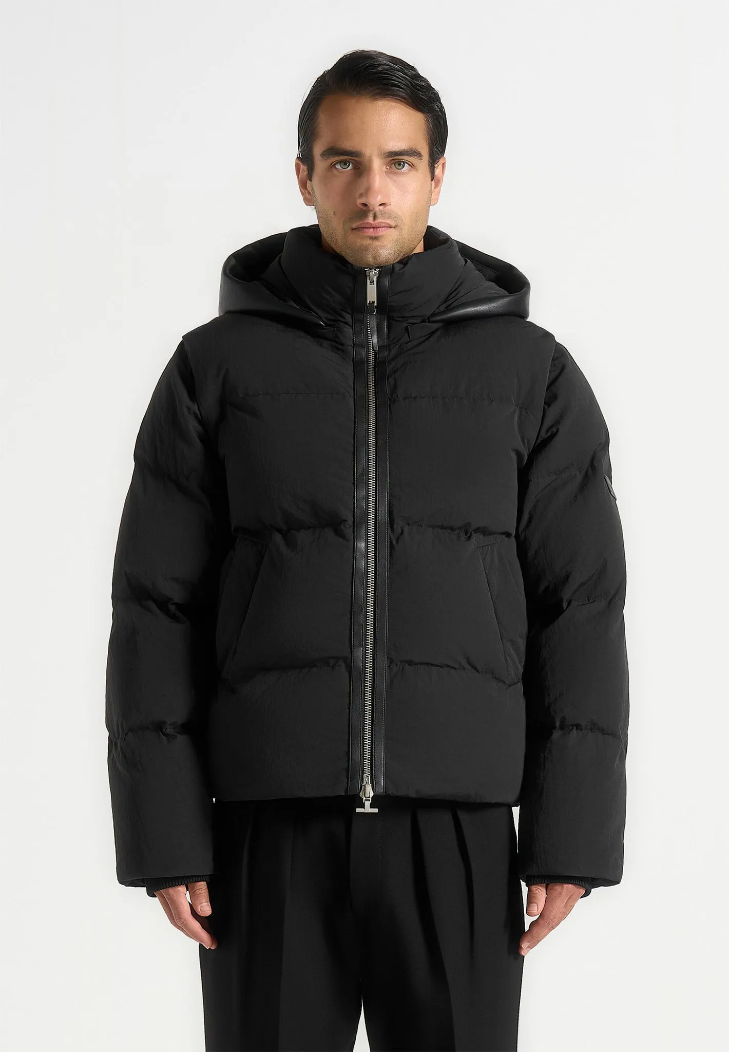Eric - 2-in-1 Puffer/Gilet Jacket - Black sold by Maniere De Voir product image thumbnail 4