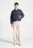 Darel - Speckled Knit Bomber Jacket - Navy sold by Maniere De Voir