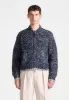 Darel - Speckled Knit Bomber Jacket - Navy sold by Maniere De Voir