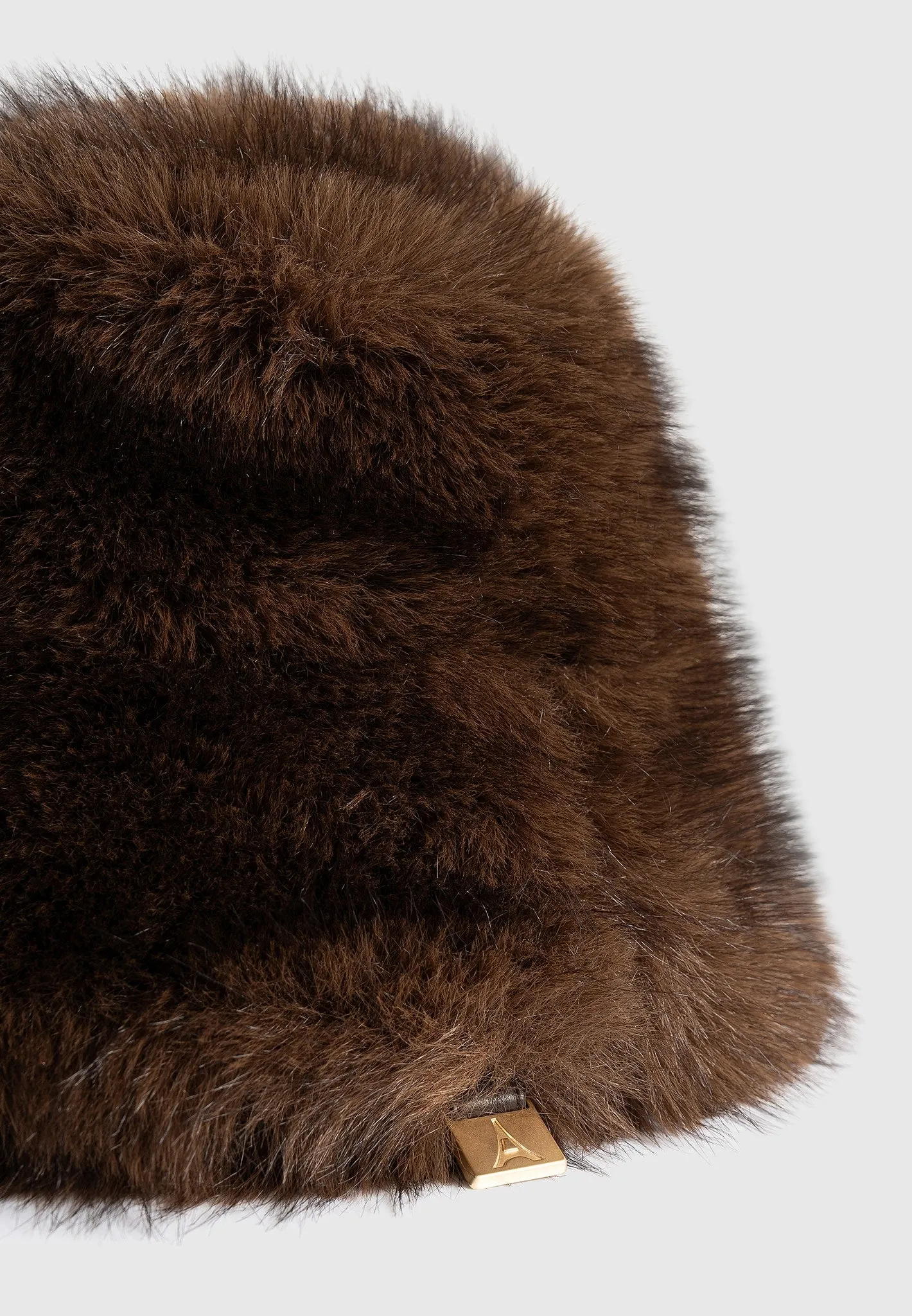 Ilya - Oversized Fur Hat - Brown sold by Maniere De Voir product image thumbnail 4
