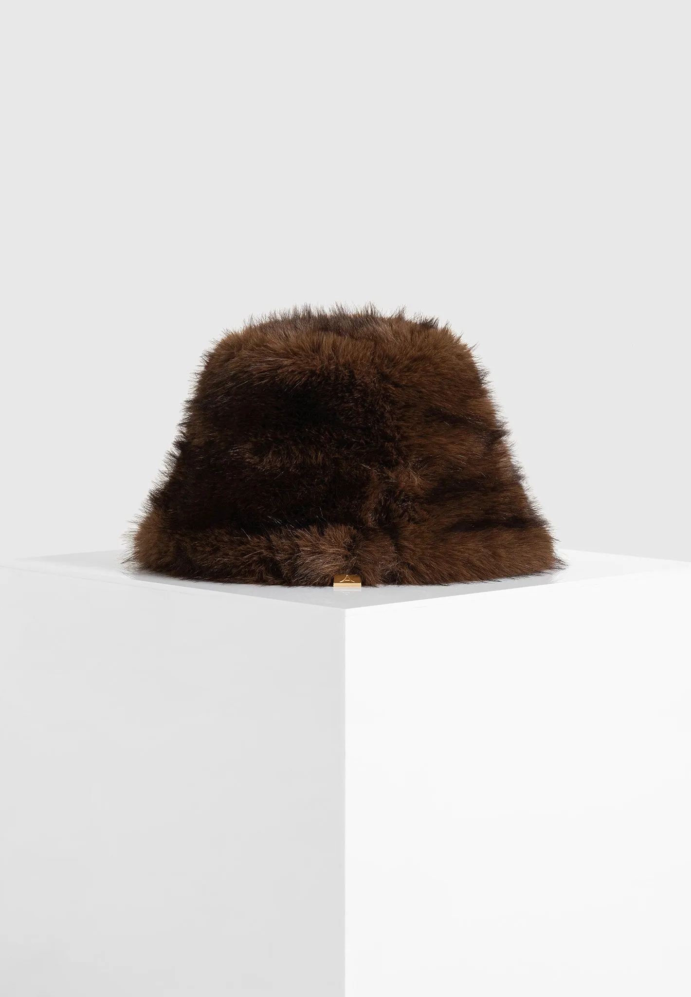 Ilya - Oversized Fur Hat - Brown sold by Maniere De Voir product image thumbnail 3