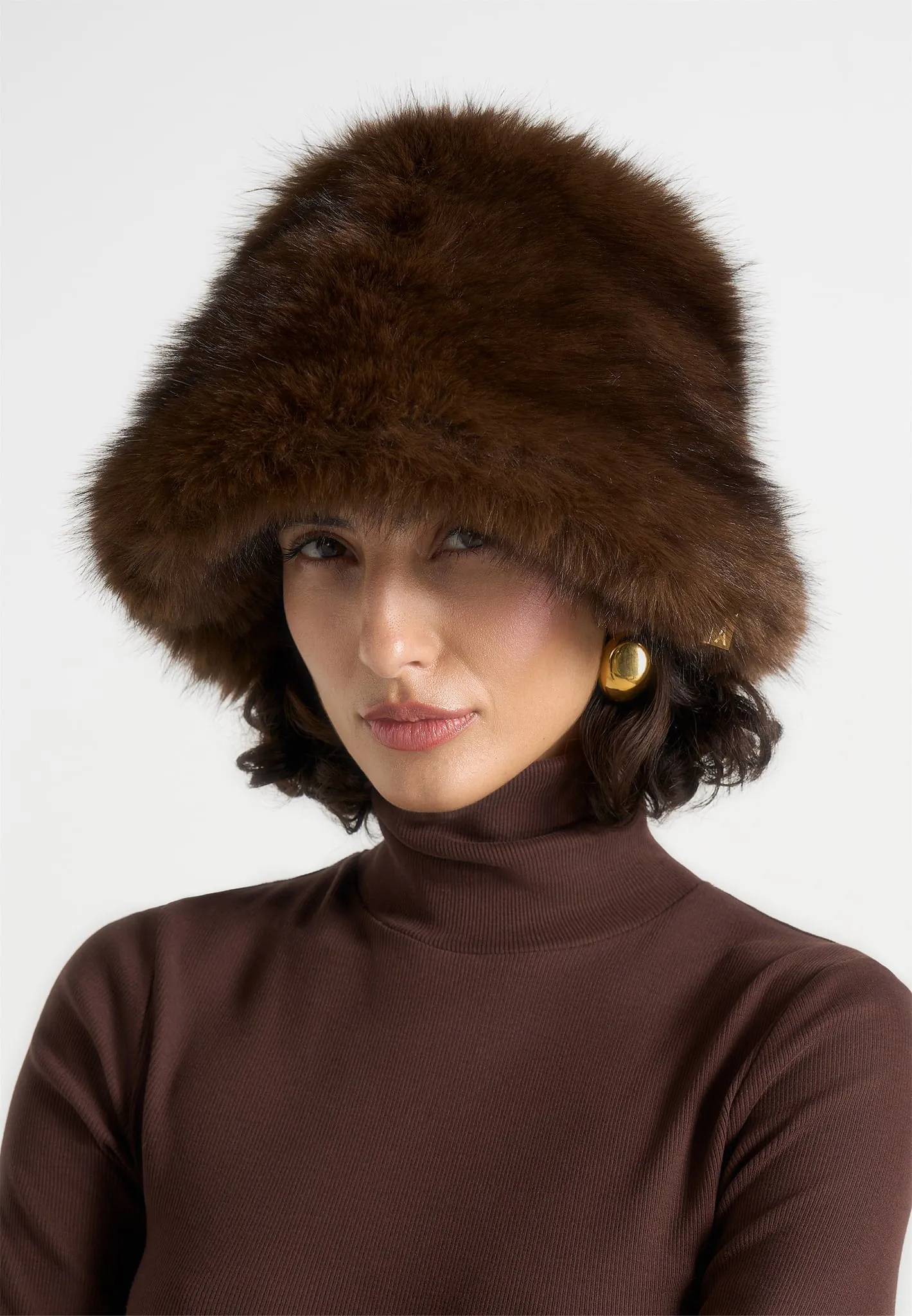Ilya - Oversized Fur Hat - Brown sold by Maniere De Voir