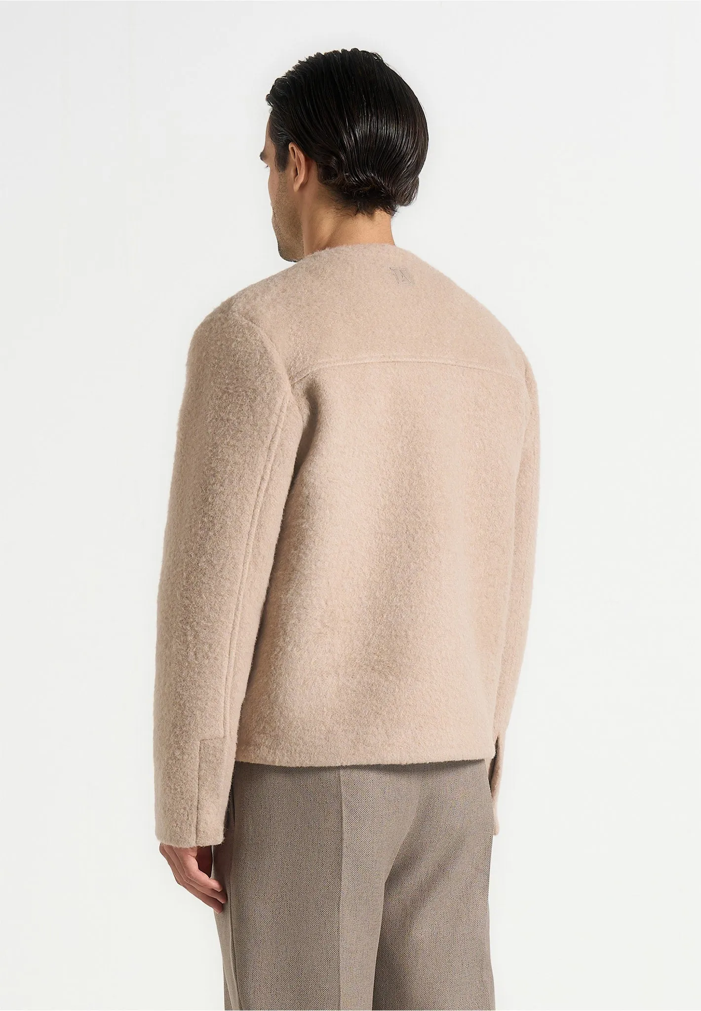 Loris - Kimono Minimal Wool Jacket - Beige sold by Maniere De Voir product image thumbnail 5