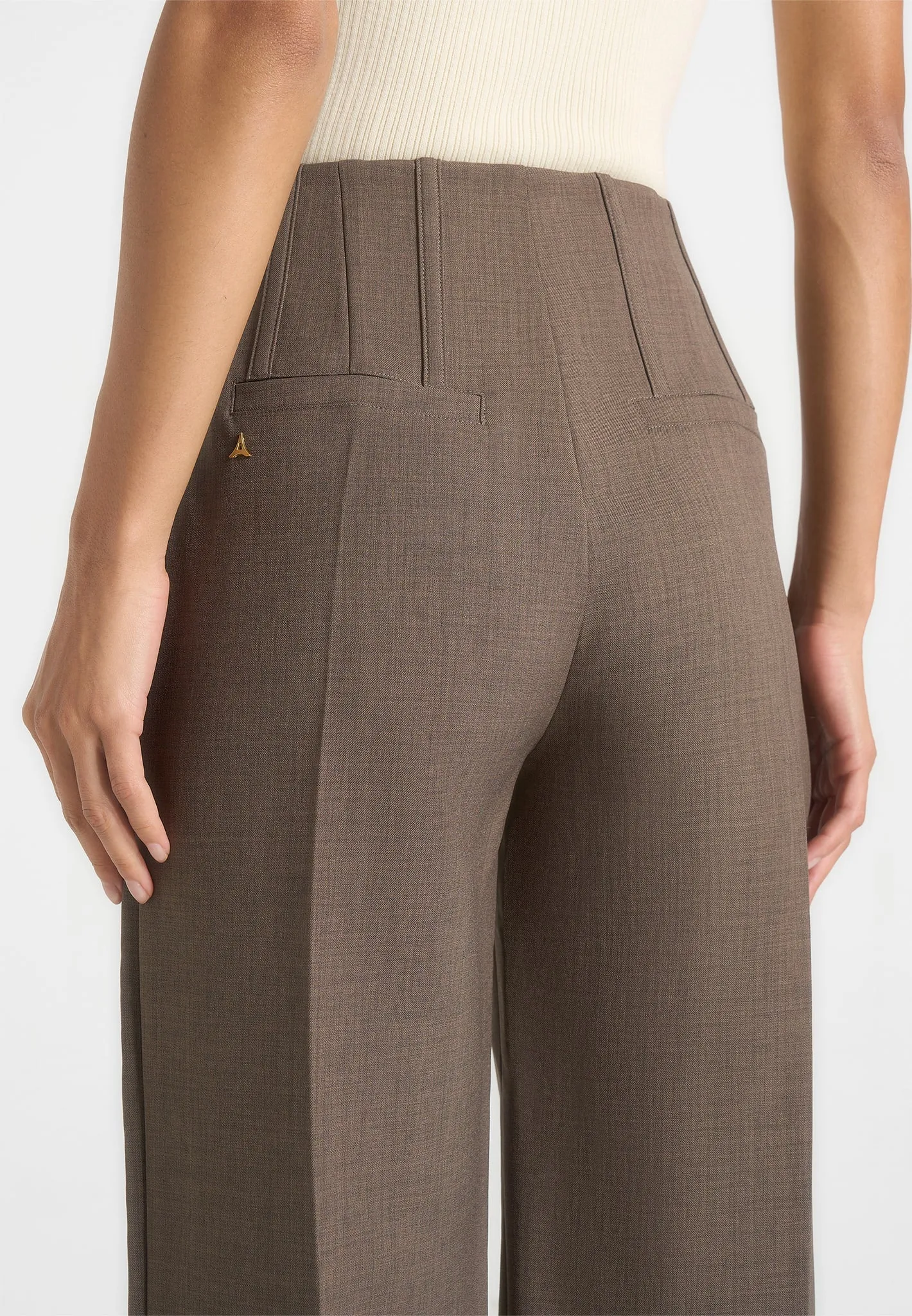 Rafaela - Corset Waist Tailored Trousers - Beige sold by Maniere De Voir product image thumbnail 5