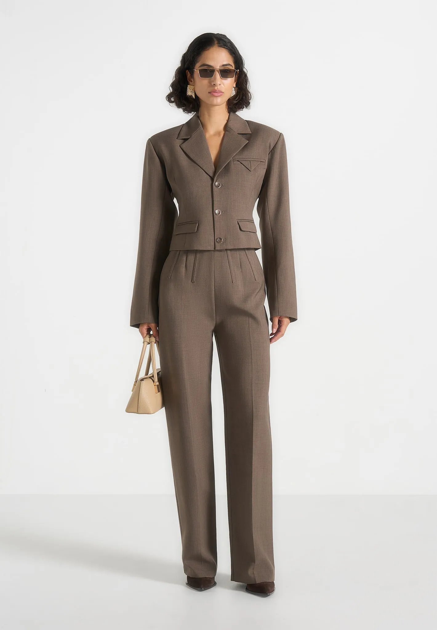 Rafaela - Corset Waist Tailored Trousers - Beige sold by Maniere De Voir product image thumbnail 2