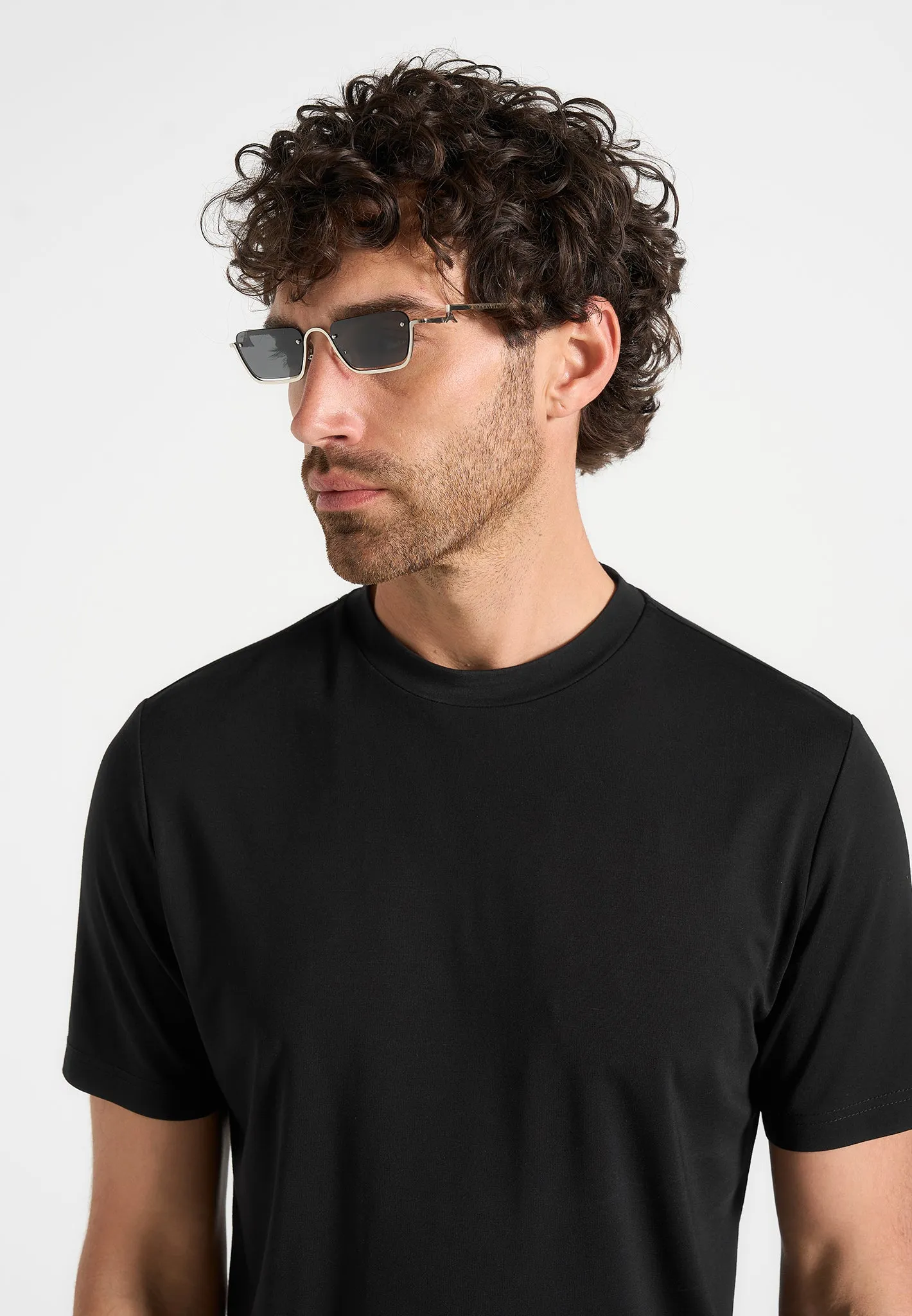 Kai - Rectangular Frameless Sunglasses - Silver sold by Maniere De Voir product image thumbnail 2