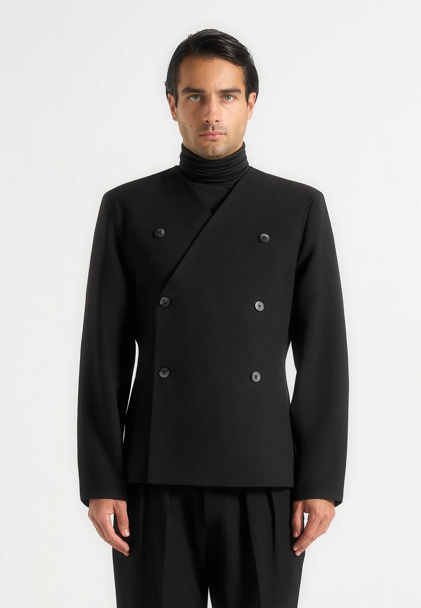 Timeo - Tailored Kimono Blazer - Black sold by Maniere De Voir