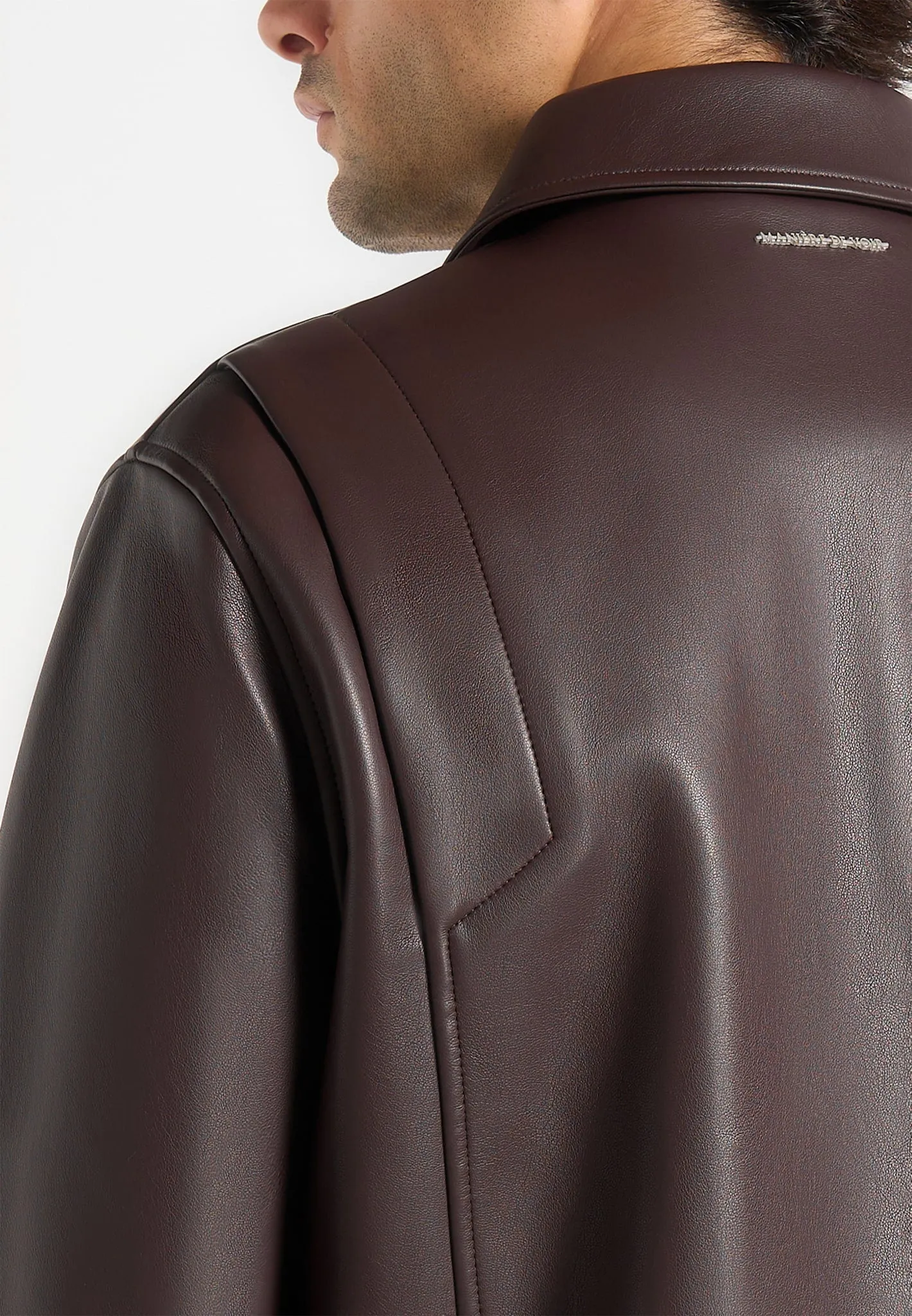 Yves - Minimal Leather Jacket - Brown sold by Maniere De Voir product image thumbnail 3
