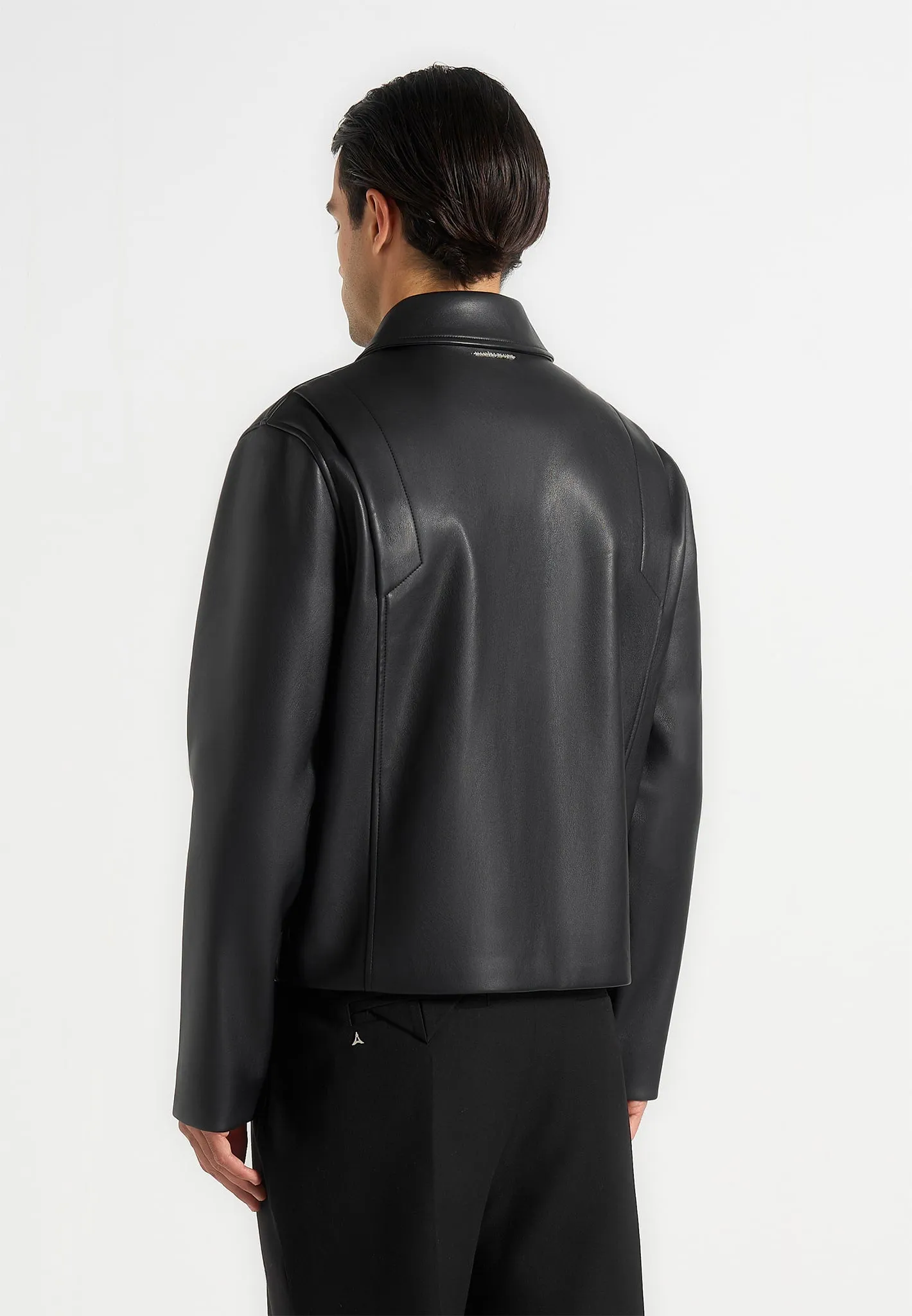 Yves - Minimal Leather Jacket - Black sold by Maniere De Voir product image thumbnail 4
