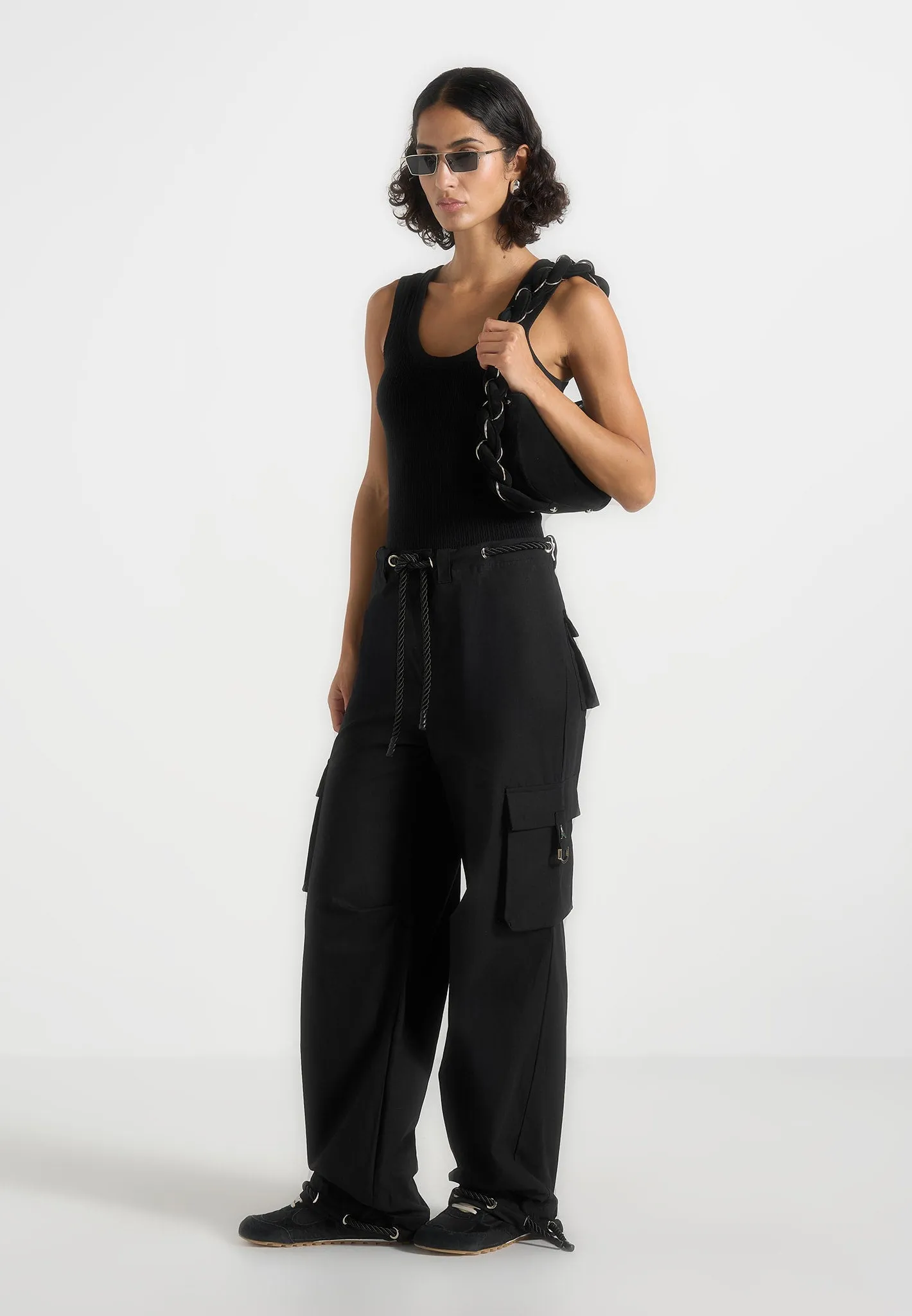 Rosa - Ripstop Parachute Cargo Pants - Black sold by Maniere De Voir product image thumbnail 2