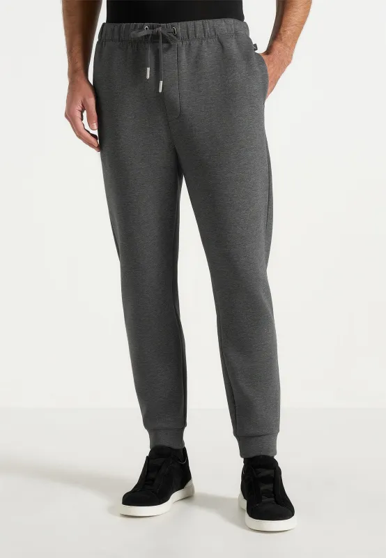 Dion - Neoprene Minimal Tapered Fit Cuffed Joggers - Charcoal Grey sold by Maniere De Voir