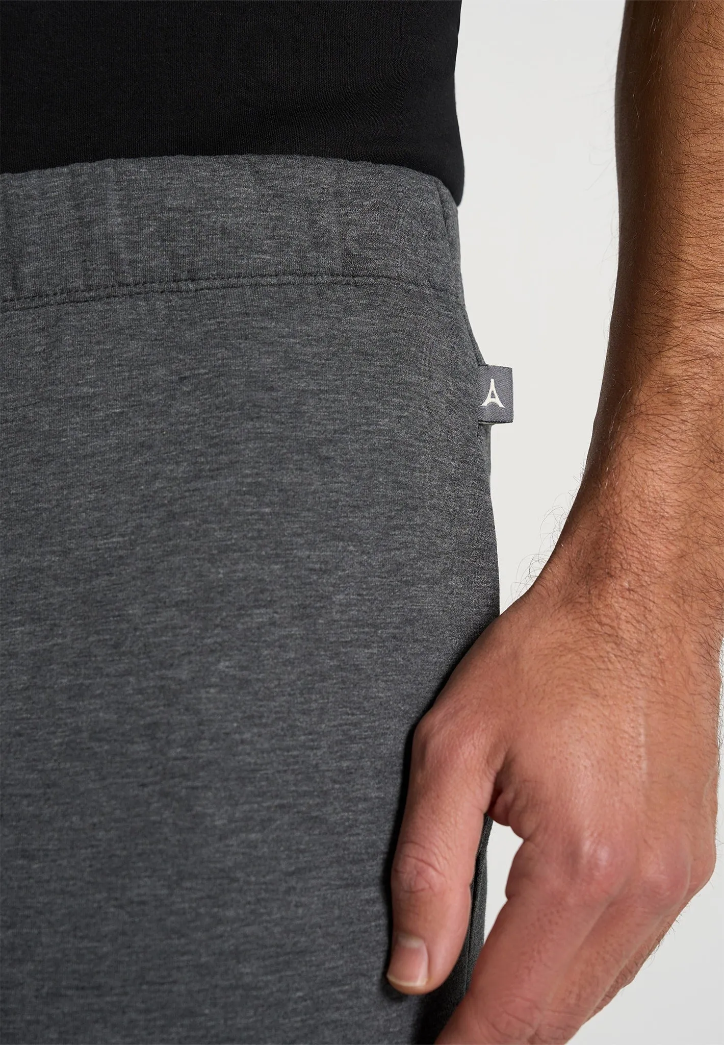 Dion - Neoprene Minimal Tapered Fit Cuffed Joggers - Charcoal Grey sold by Maniere De Voir product image thumbnail 3