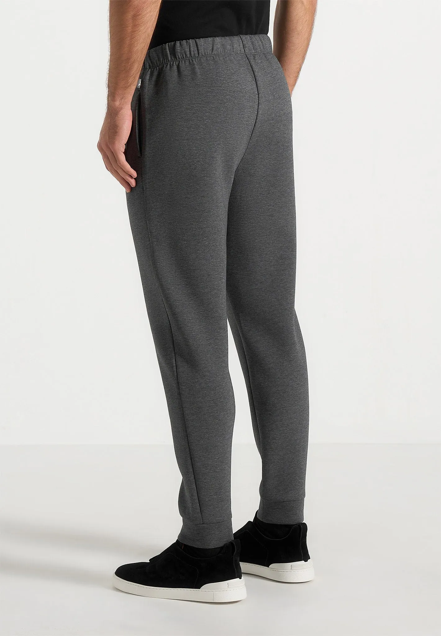 Dion - Neoprene Minimal Tapered Fit Cuffed Joggers - Charcoal Grey sold by Maniere De Voir product image thumbnail 4
