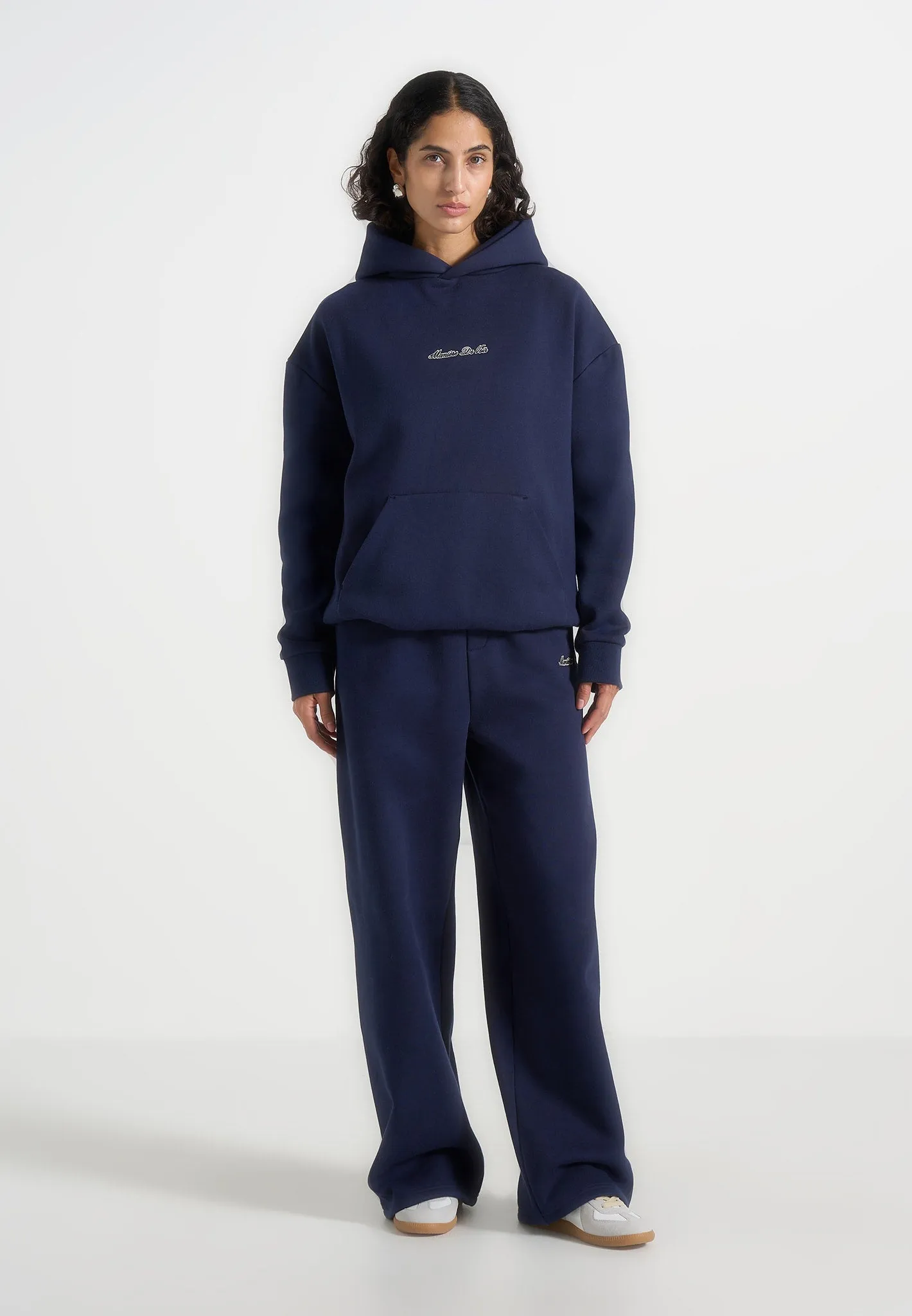 Ollie - Unisex Signature Relaxed Fit Hoodie - Navy sold by Maniere De Voir