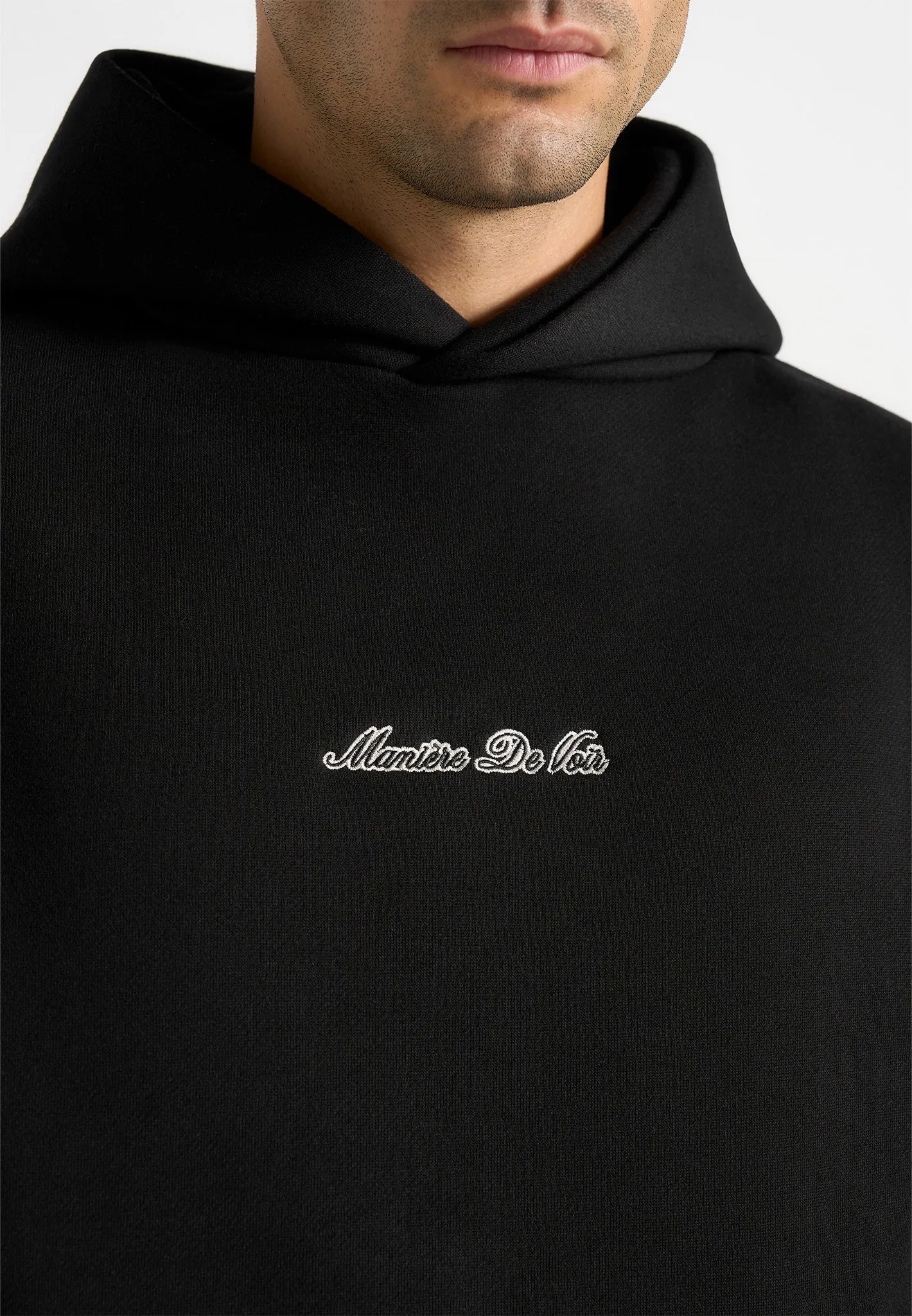 Ollie - Unisex Signature Relaxed Fit Hoodie - Black sold by Maniere De Voir product image thumbnail 3