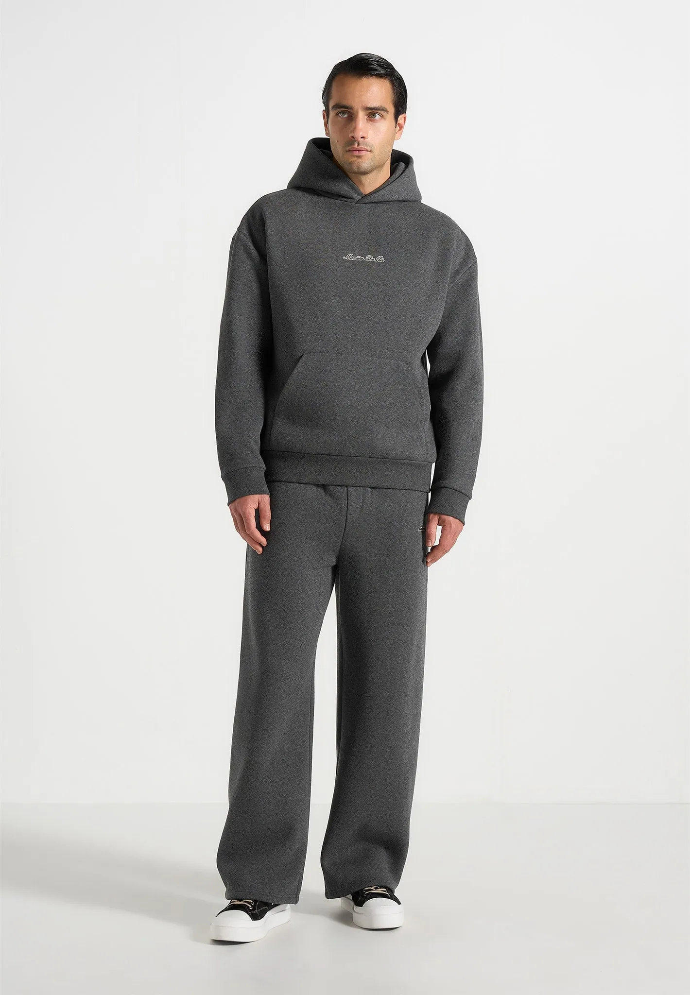 Ollie - Unisex Signature Relaxed Fit Hoodie - Charcoal Grey sold by Maniere De Voir product image thumbnail 2