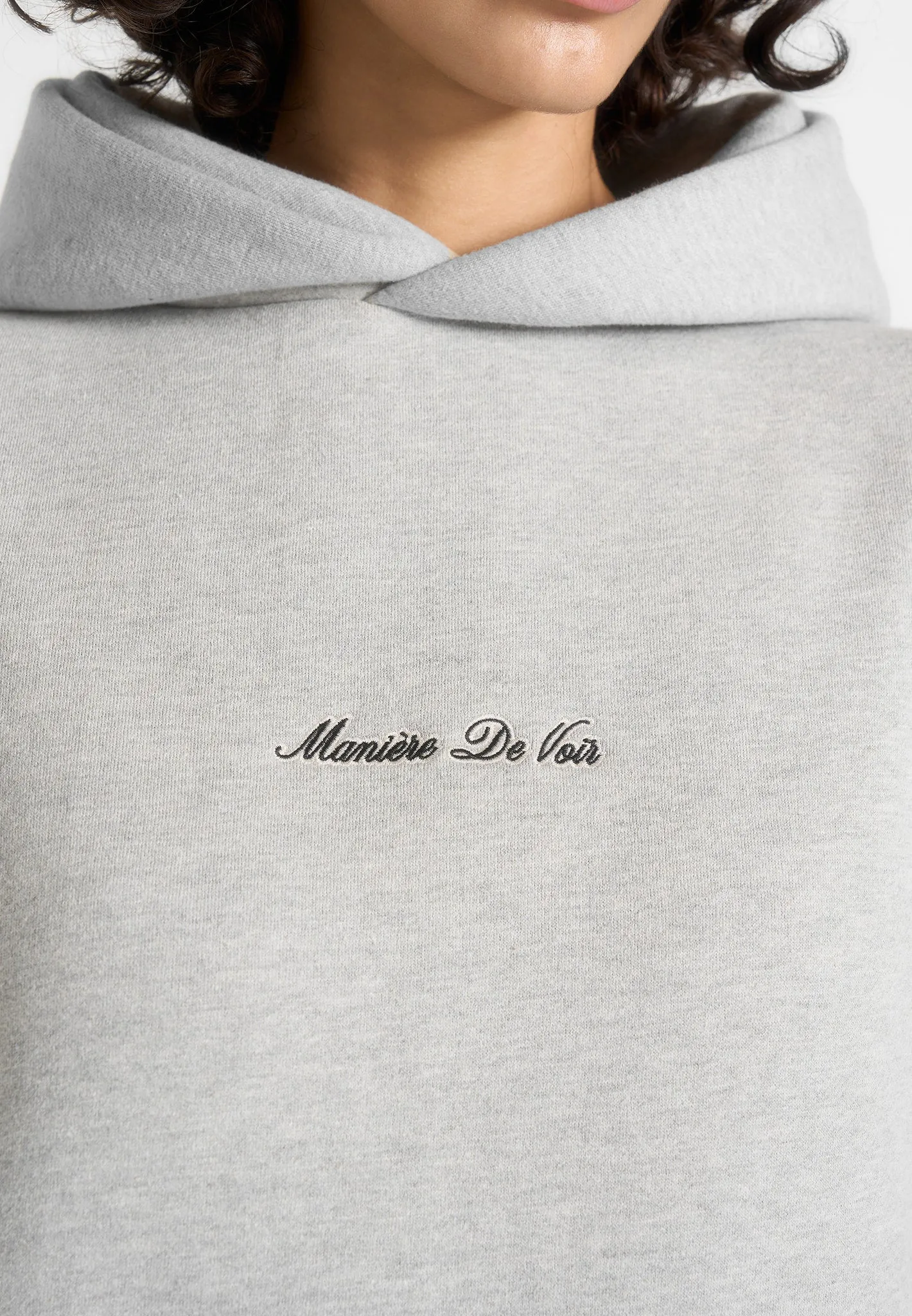 Ollie - Unisex Signature Relaxed Fit Hoodie - Grey Marl sold by Maniere De Voir product image thumbnail 3